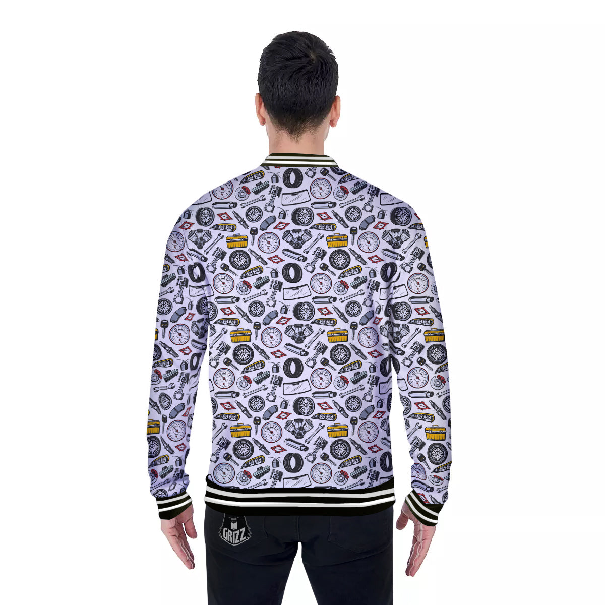 Car Vehicle Accessories Print Pattern Baseball Jacket-grizzshop
