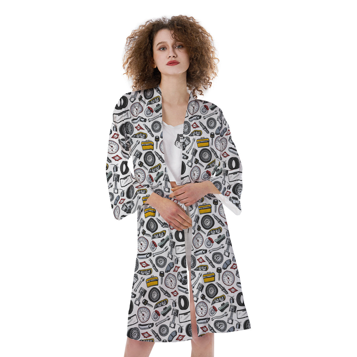 Car Vehicle Accessories Print Pattern Kimono-grizzshop