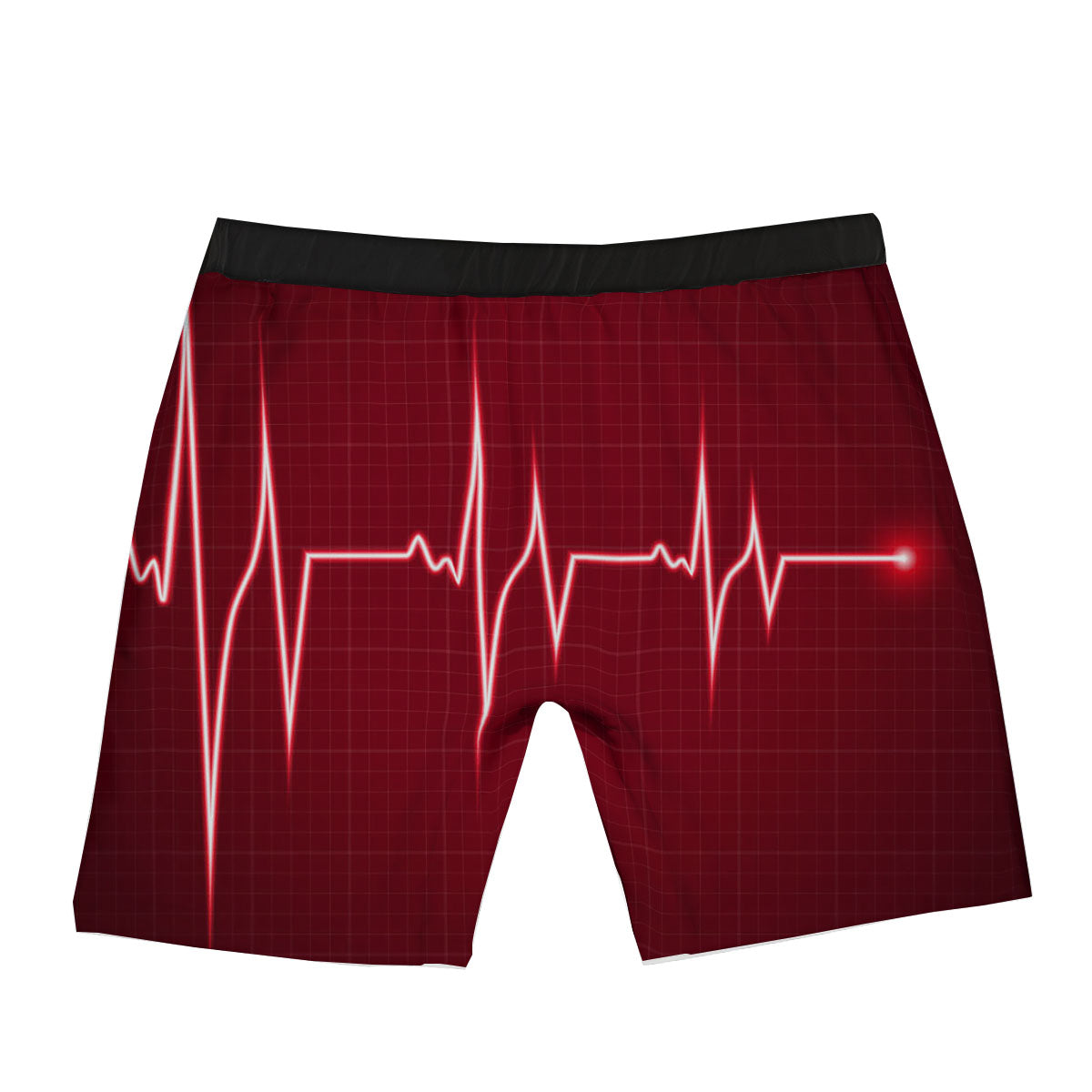 Cardiogram Heartbeat Print Boxer Briefs-grizzshop