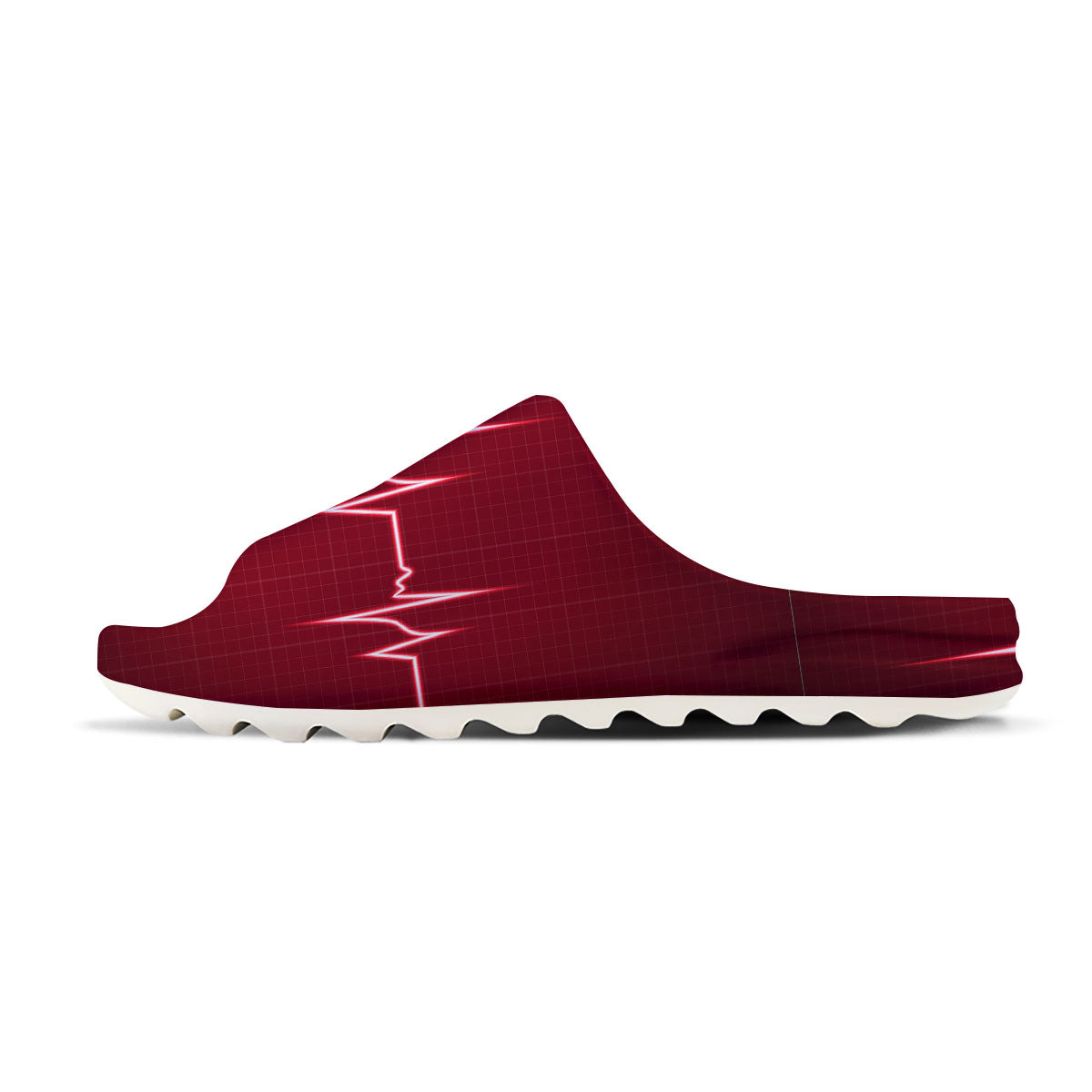 Cardiogram Heartbeat Print Sandals-grizzshop
