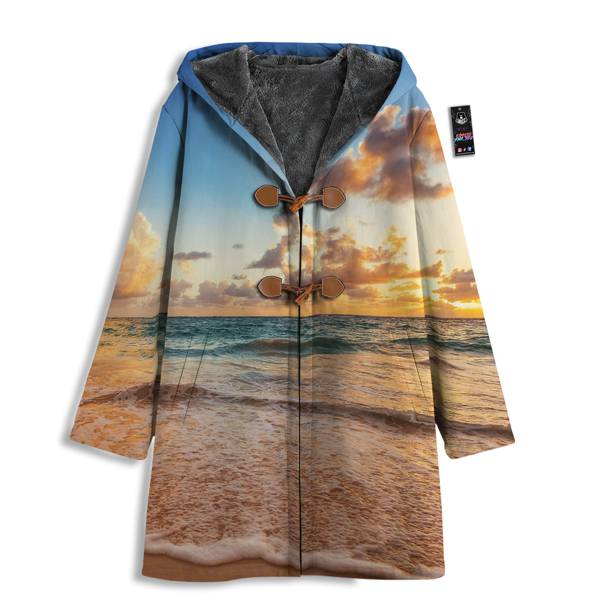 Caribbean Ocean Print Men's Windbreaker Jacket-grizzshop