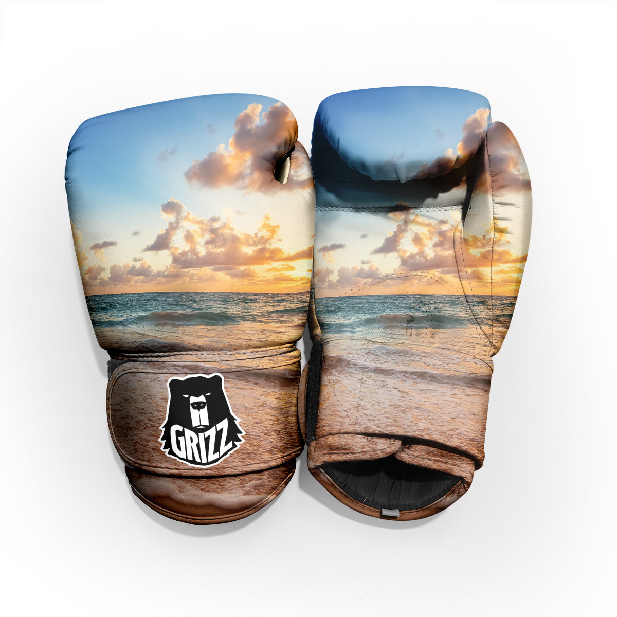 Caribbean Ocean Print Pro Boxing Glove