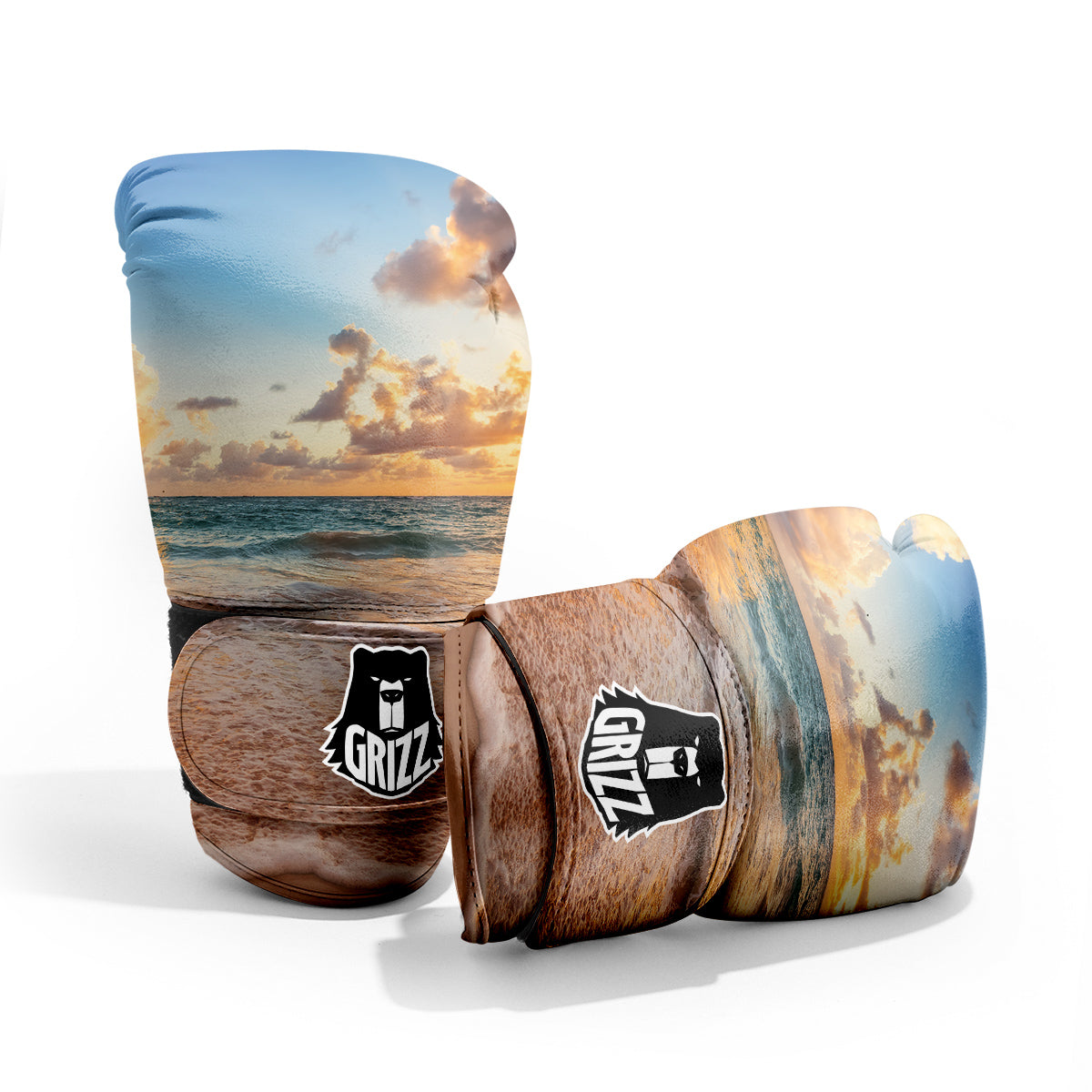 Caribbean Ocean Print Pro Boxing Glove