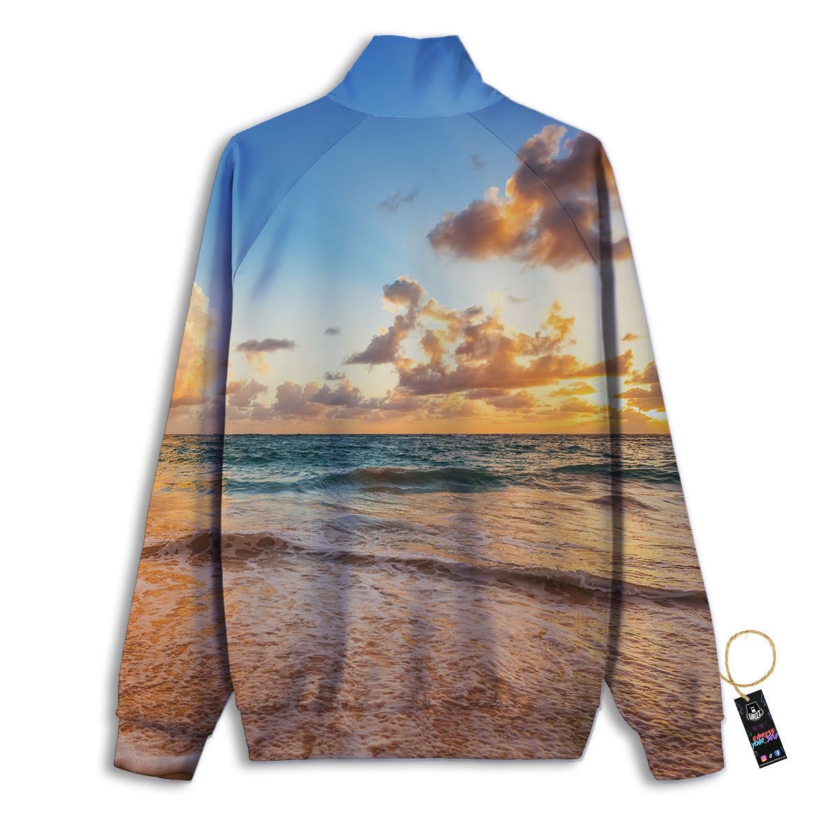 Caribbean Ocean Print Track Jacket-grizzshop