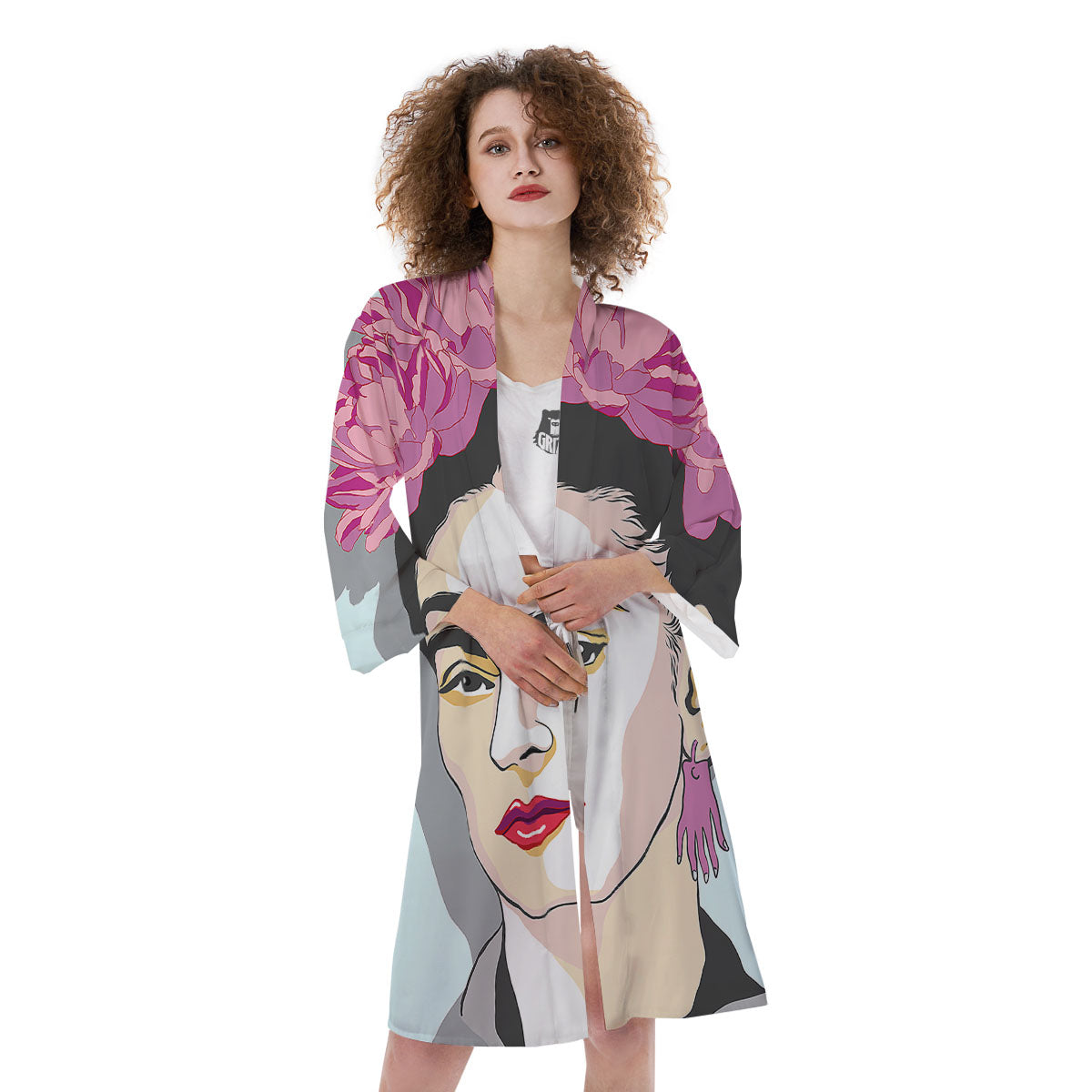 Carmen Frida Kahlo Magdalena Print Kimono-grizzshop