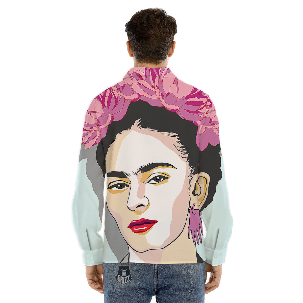 Carmen Frida Kahlo Magdalena Print Men's Dress Shirts-grizzshop