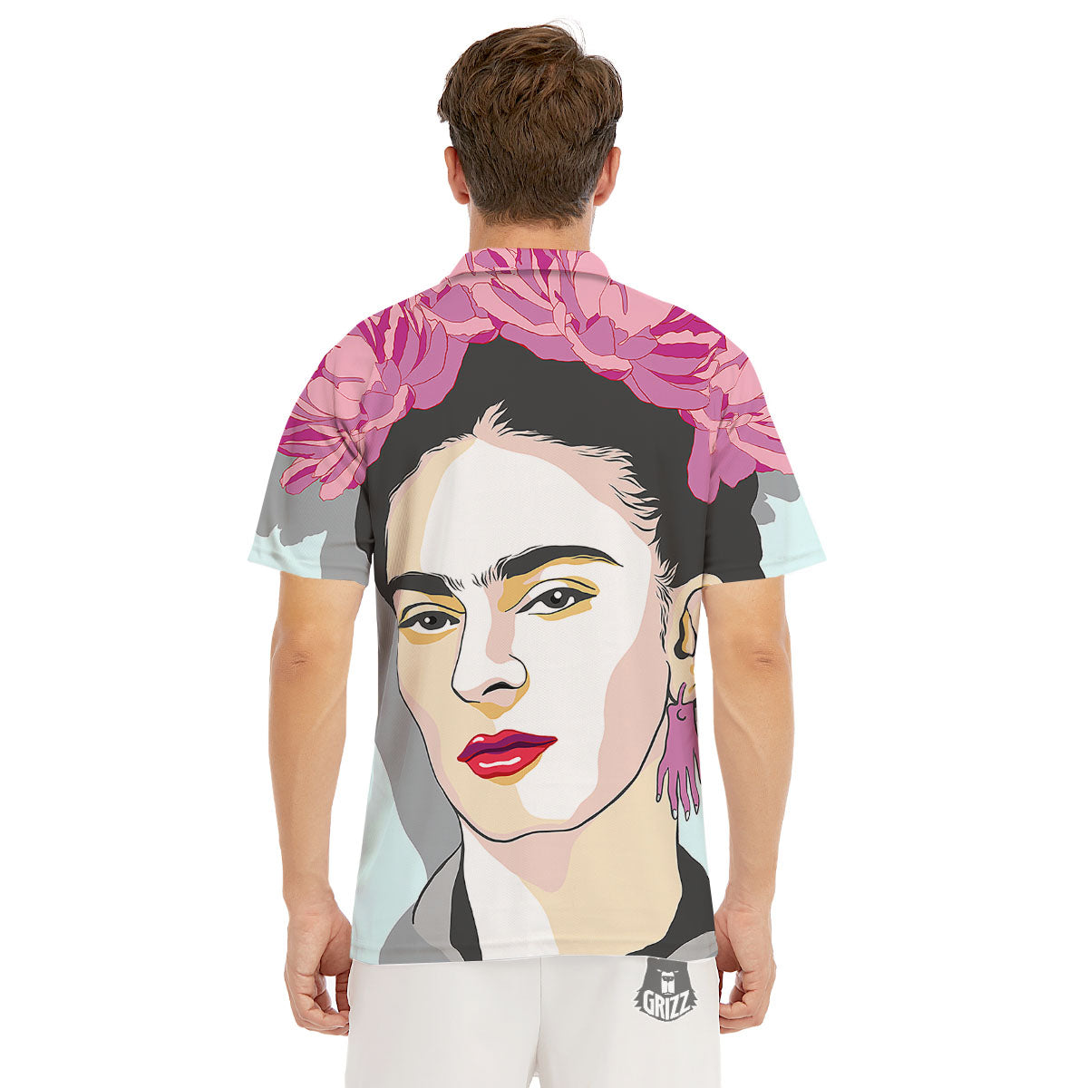 Carmen Frida Kahlo Magdalena Print Men's Golf Shirts-grizzshop