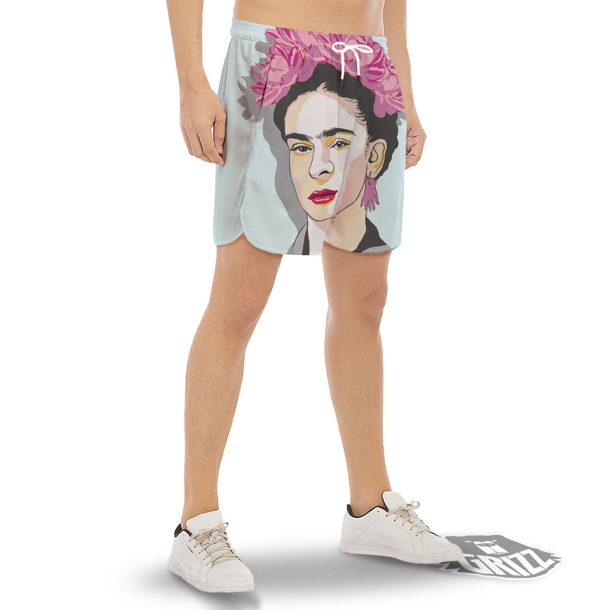 Carmen Frida Kahlo Magdalena Print Men's Gym Shorts-grizzshop