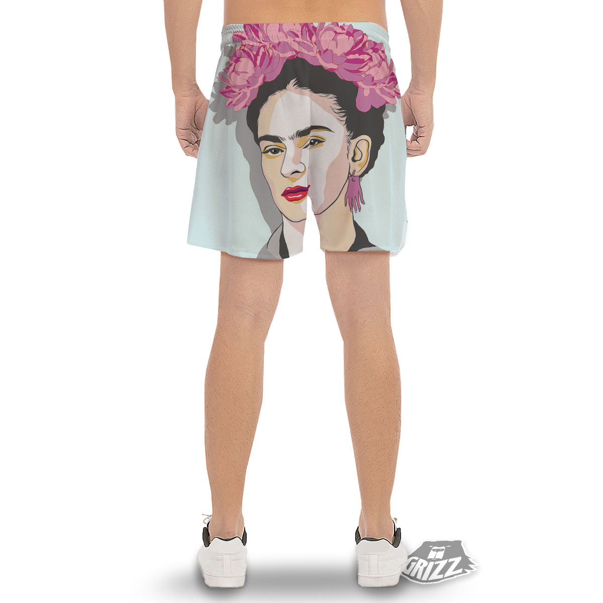 Carmen Frida Kahlo Magdalena Print Men's Gym Shorts-grizzshop