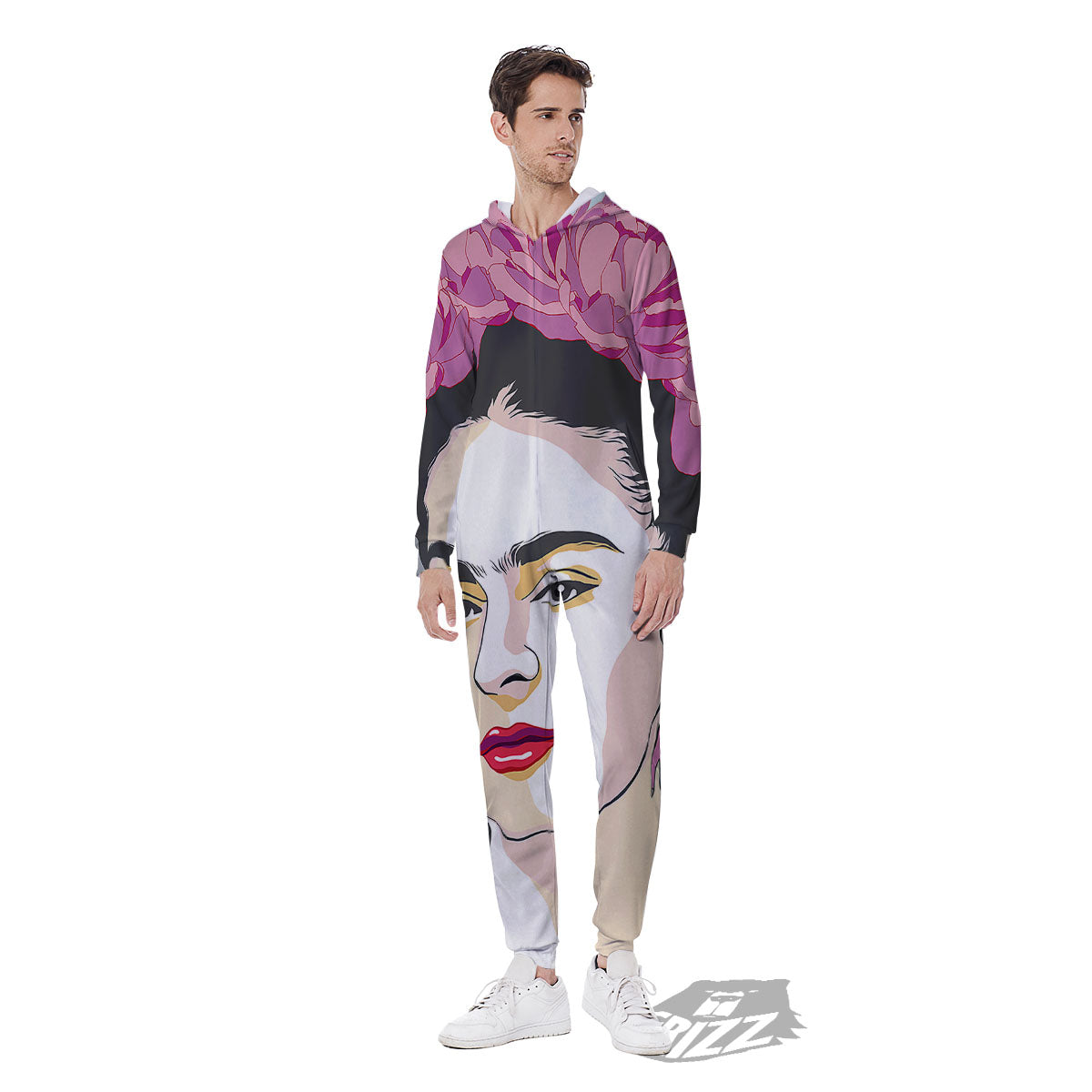 Carmen Frida Kahlo Magdalena Print Men's Jumpsuit-grizzshop
