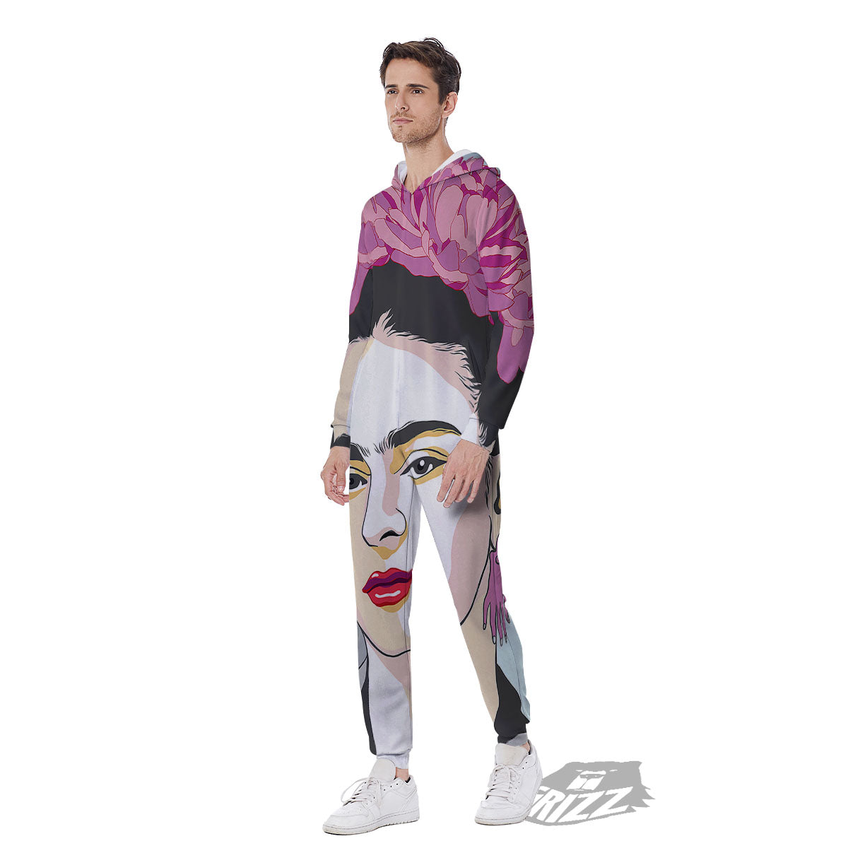 Carmen Frida Kahlo Magdalena Print Men's Jumpsuit-grizzshop