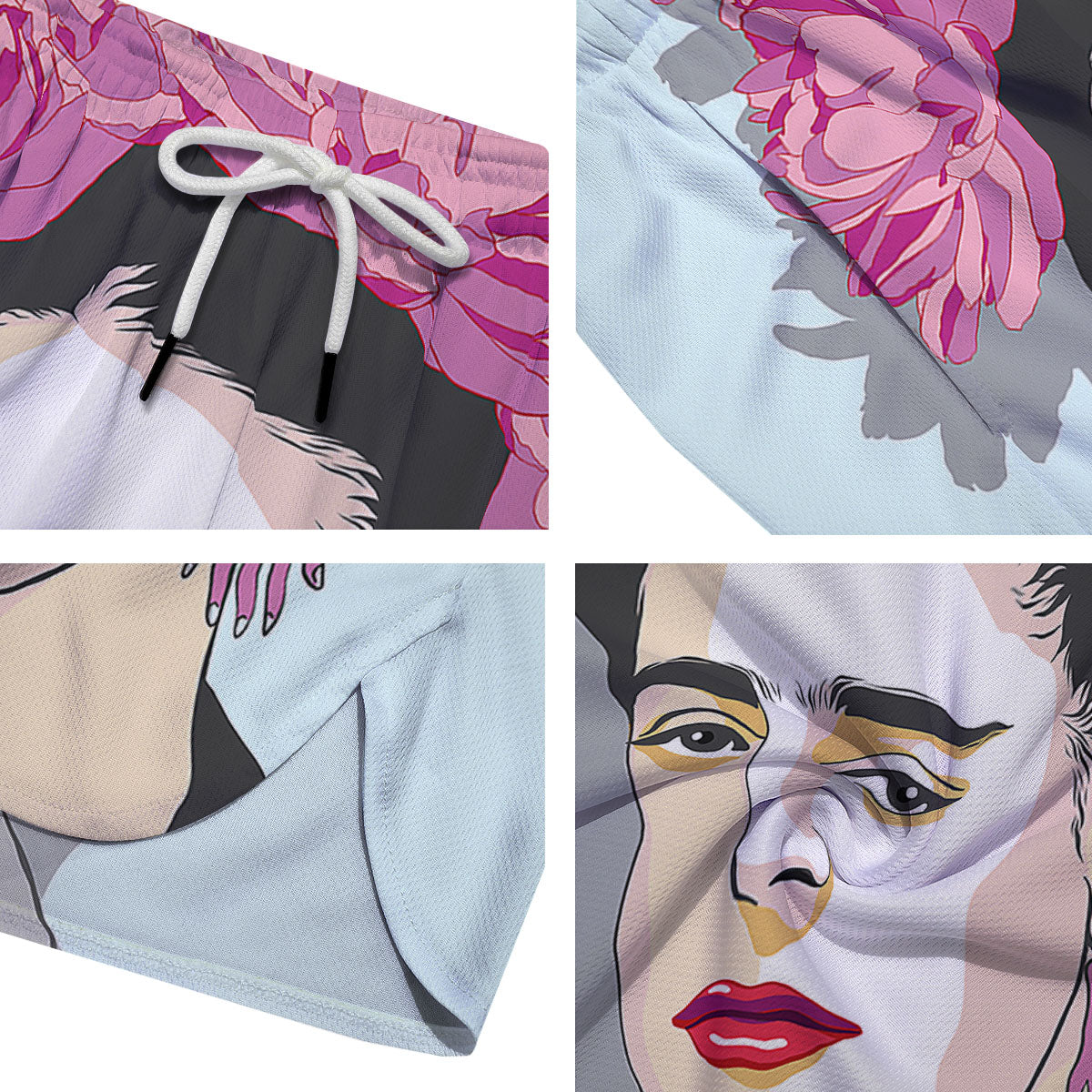 Carmen Frida Kahlo Magdalena Print Men's Running Shorts-grizzshop