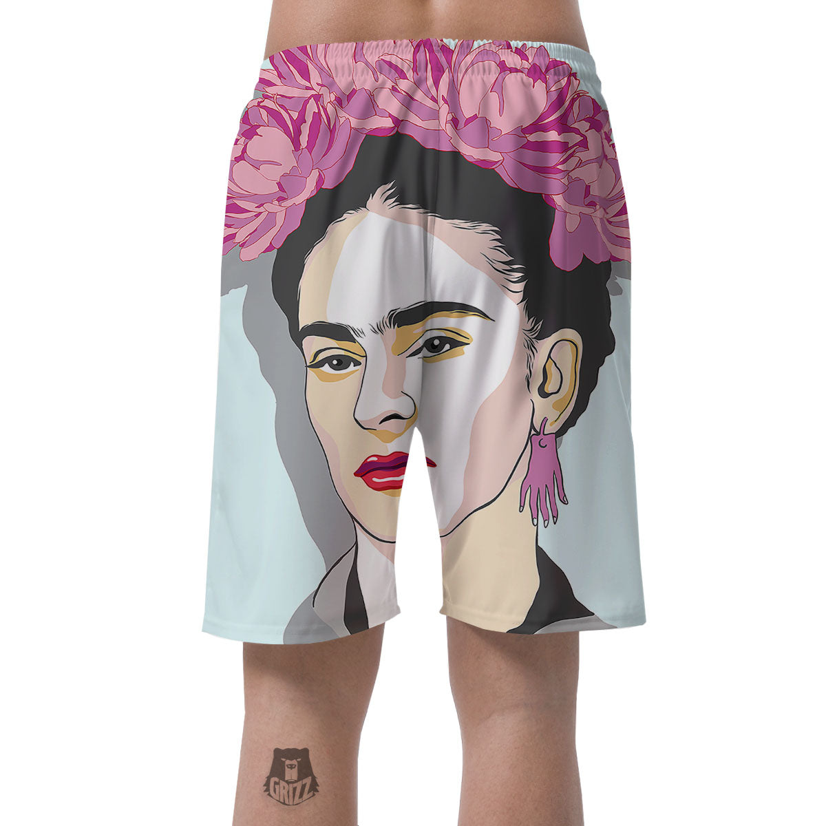 Carmen Frida Kahlo Magdalena Print Men's Shorts-grizzshop