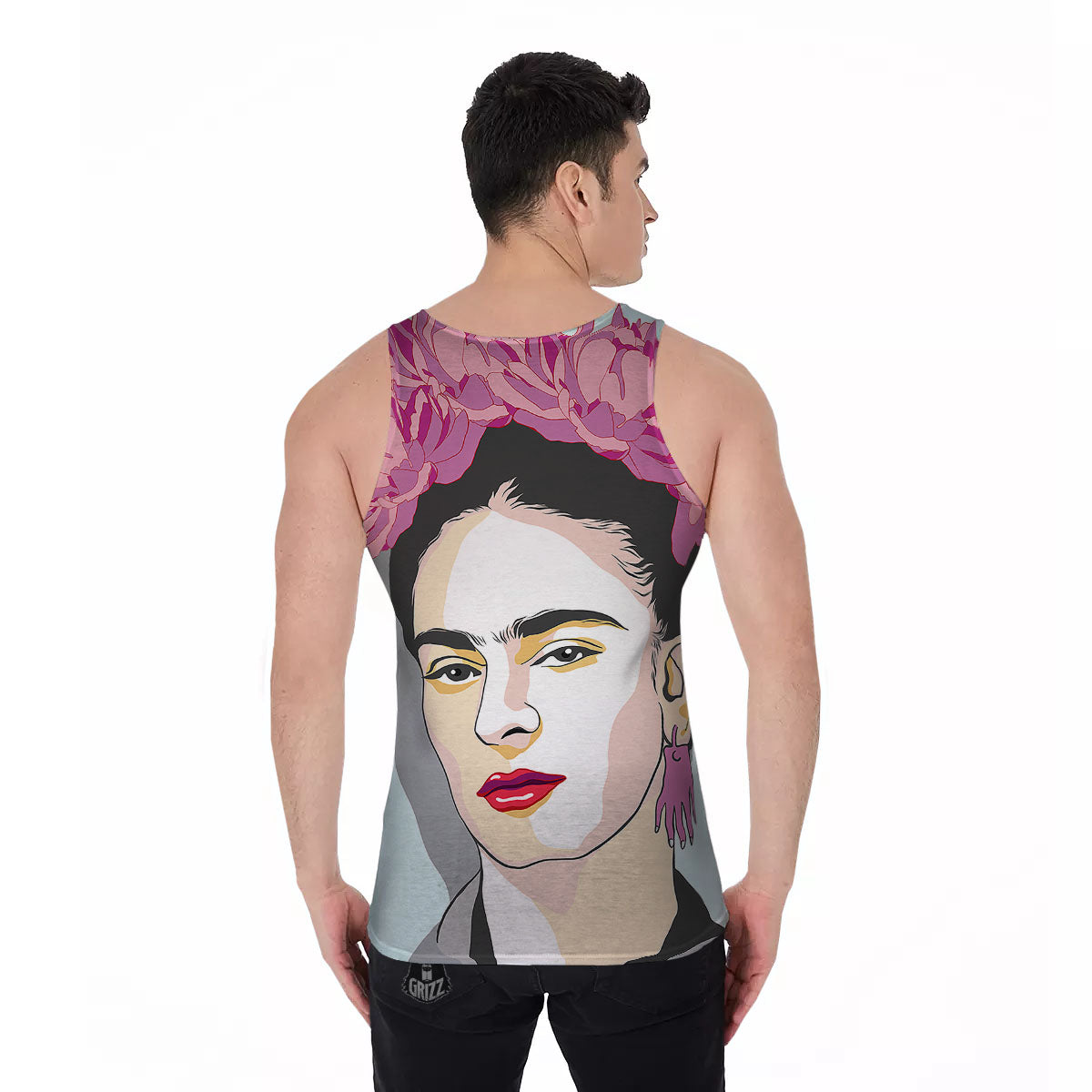 Carmen Frida Kahlo Magdalena Print Men's Tank Top-grizzshop