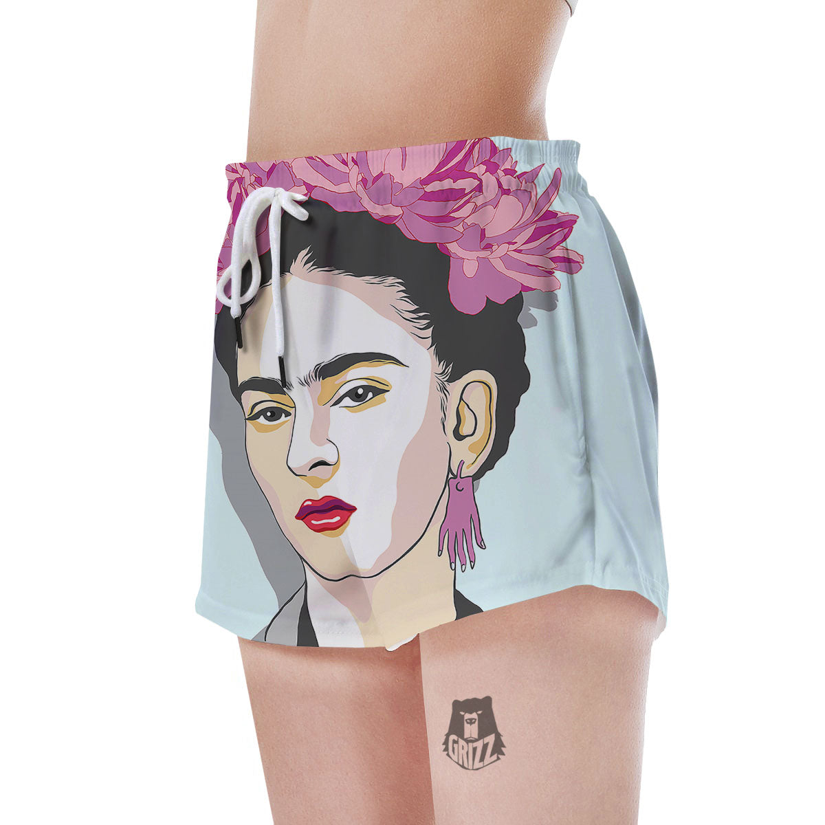 Carmen Frida Kahlo Magdalena Print Women's Shorts-grizzshop