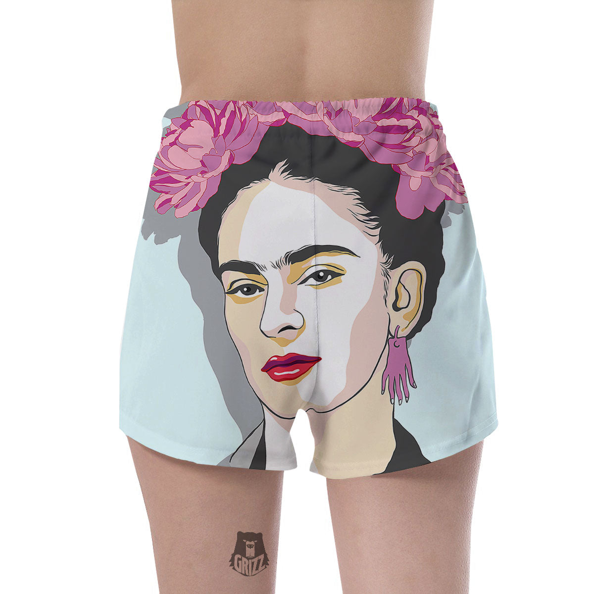 Carmen Frida Kahlo Magdalena Print Women's Shorts-grizzshop