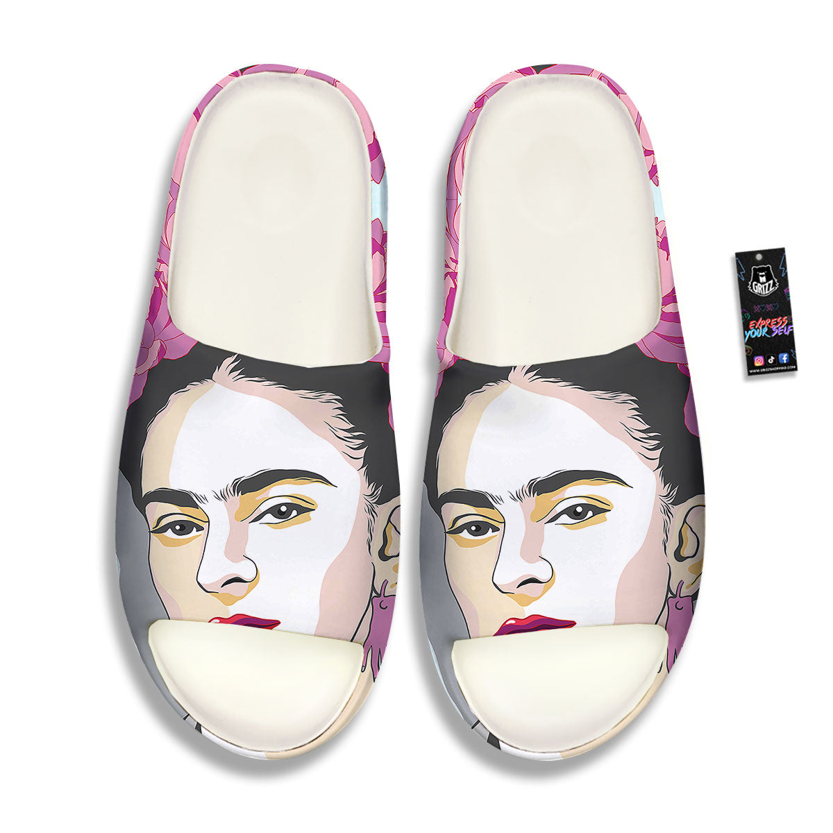 Carmen Frida Kahlo Magdalena Print Sandals-grizzshop