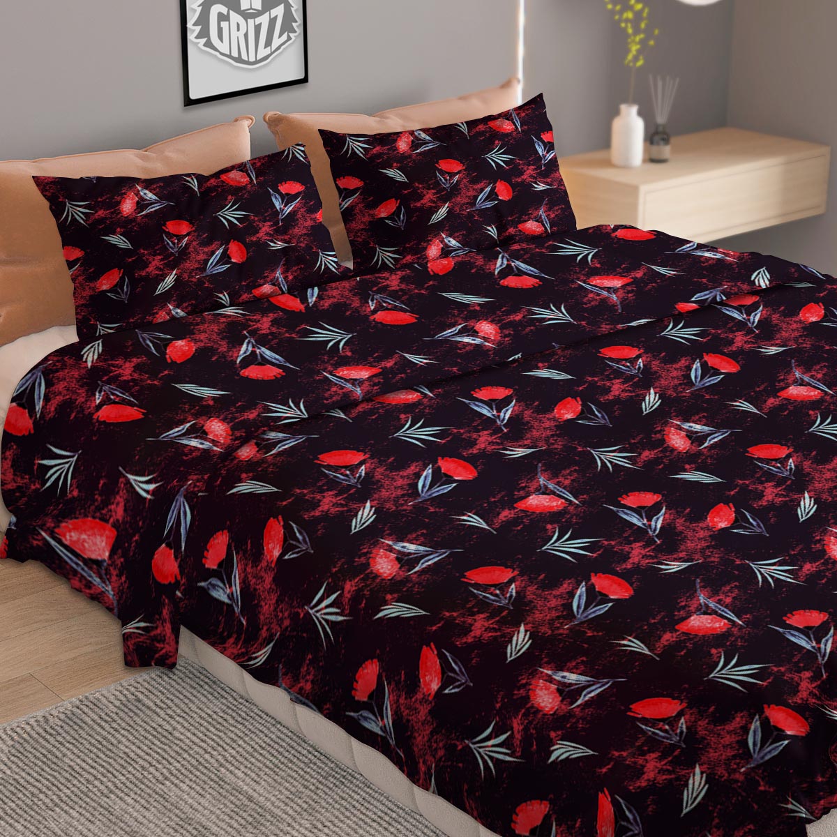 Buffalo Plaid UFO Green Print Pattern Duvet Cover Bedding Set