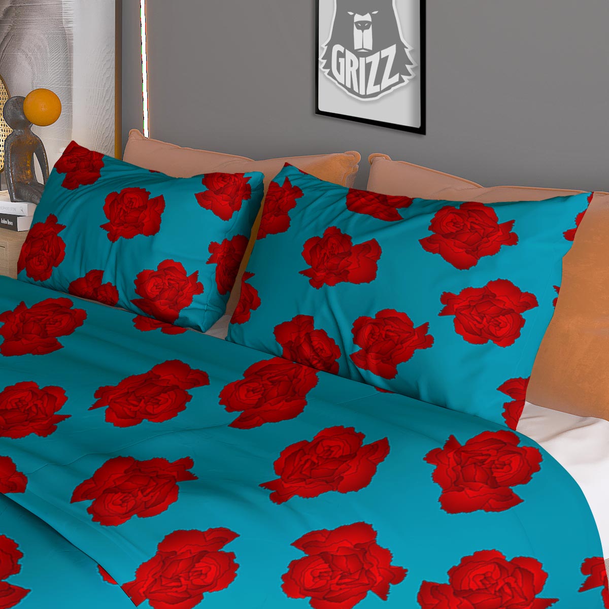 Buffalo Plaid White Green And Blue Print Pattern Duvet Cover Bedding Set