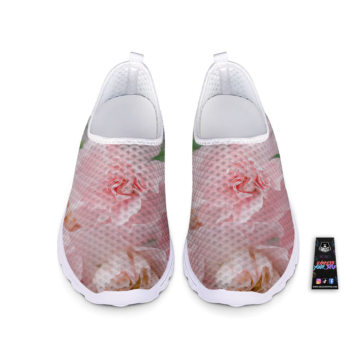 Carnation Flower Pink Print Nurse Shoes-grizzshop