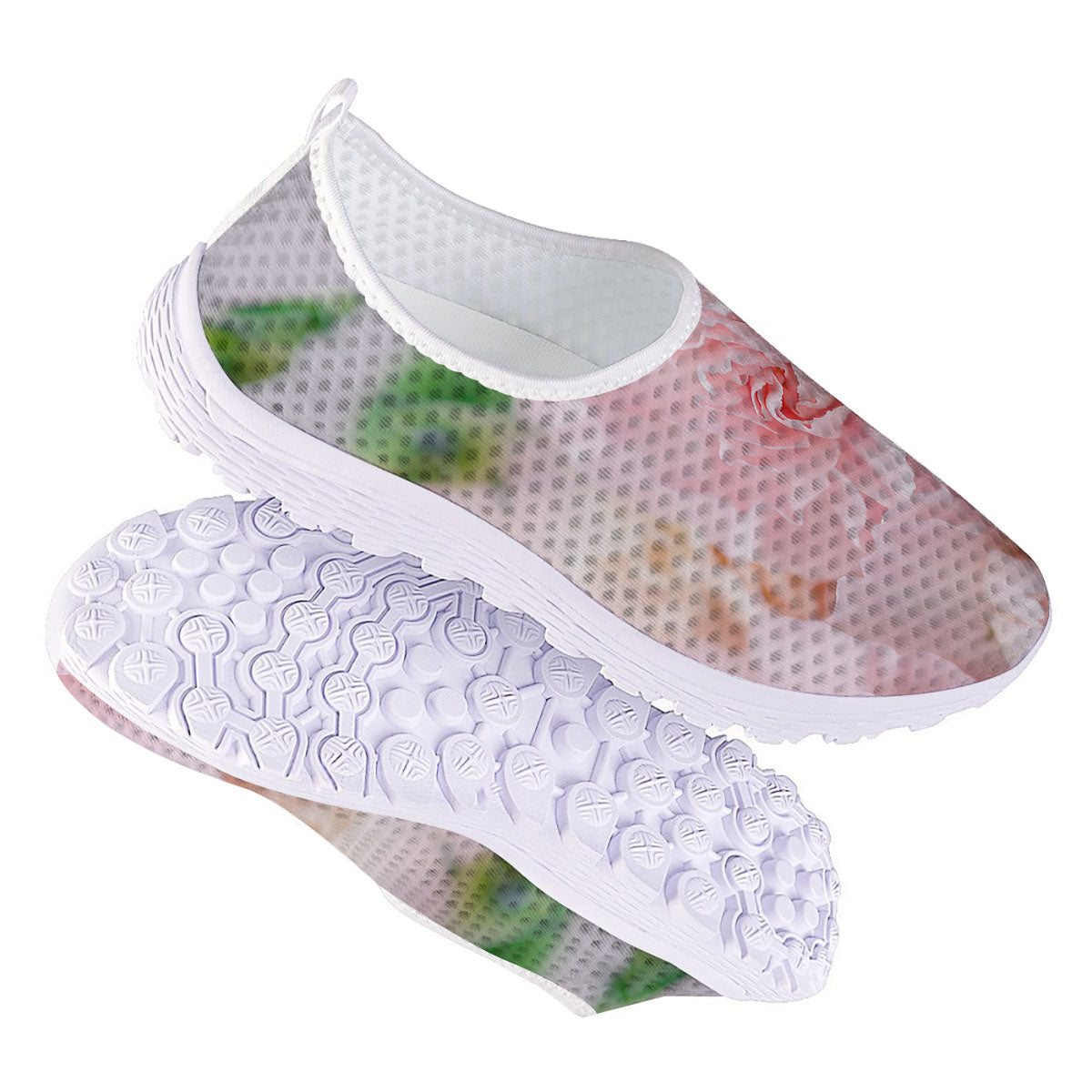 Carnation Flower Pink Print Nurse Shoes-grizzshop