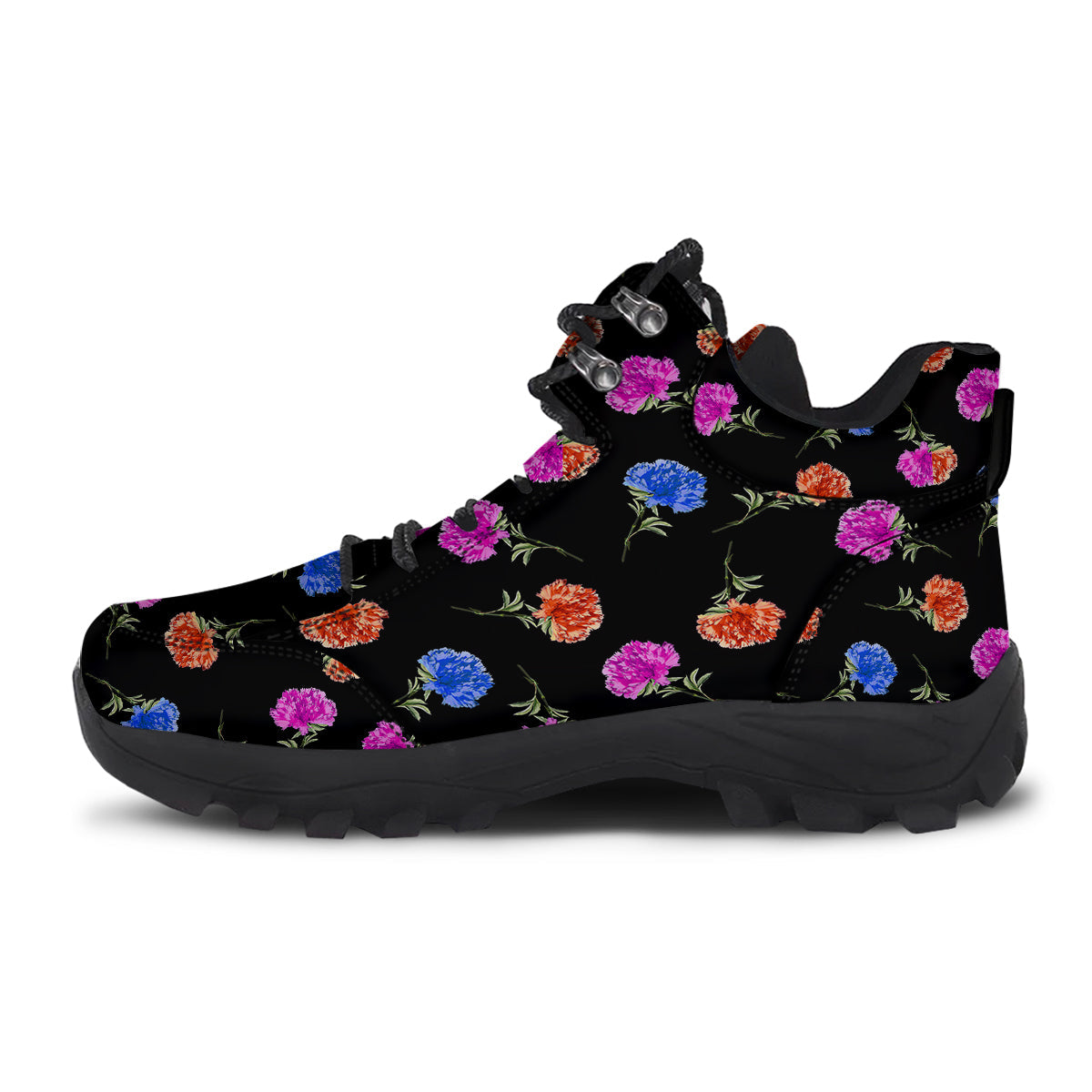 Carnation Watercolor Print Pattern Hiking Shoes-grizzshop