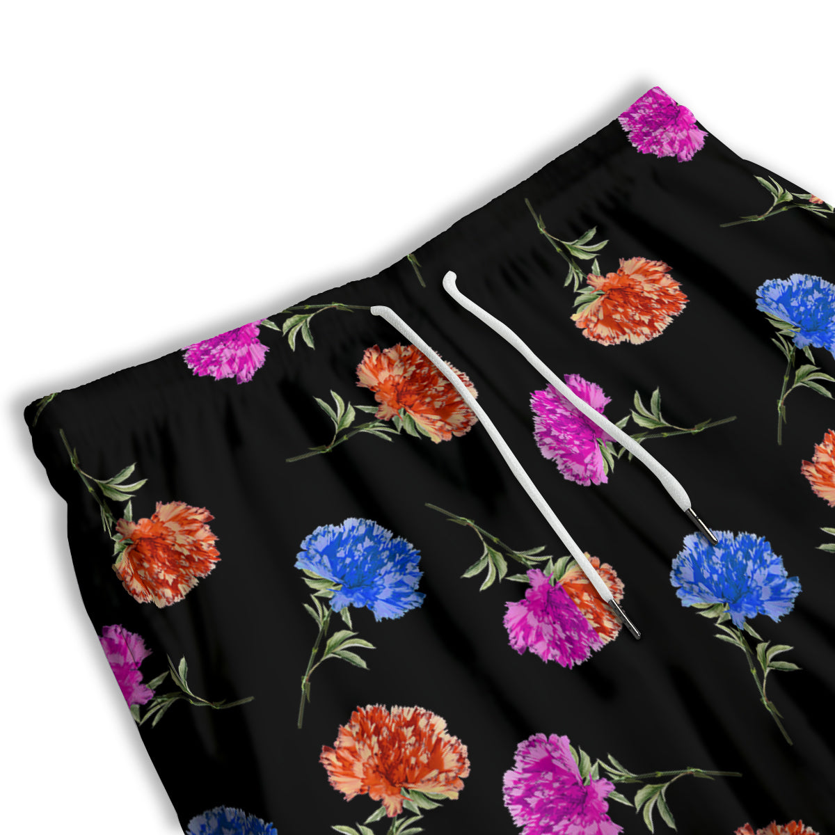 Carnation Watercolor Print Pattern Men's Athletic Shorts