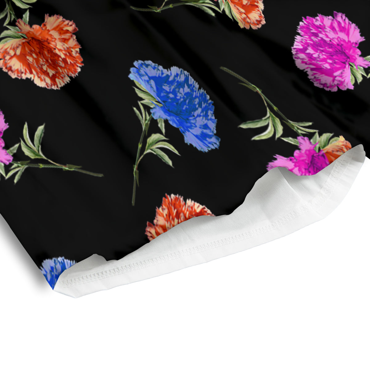 Carnation Watercolor Print Pattern Men's Athletic Shorts