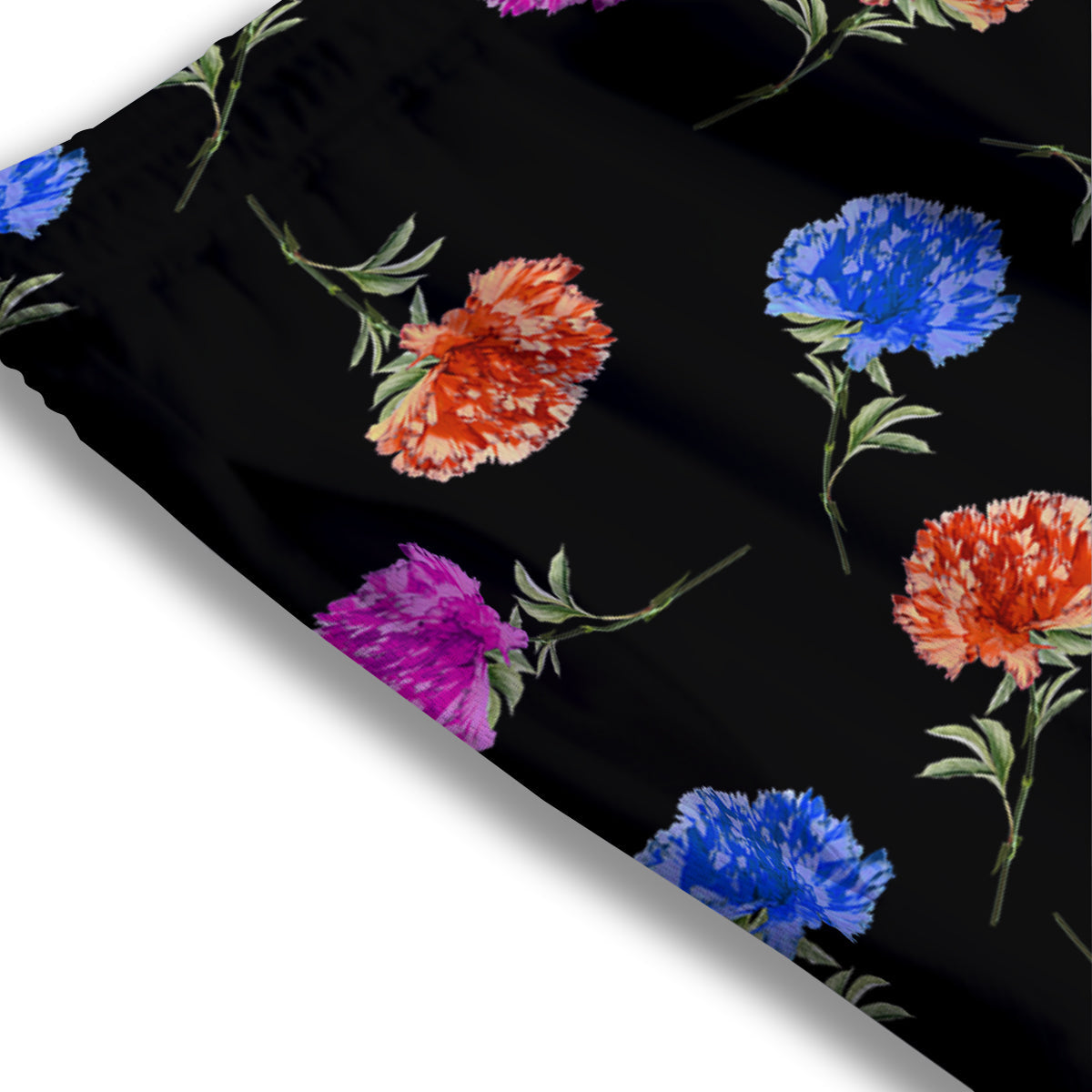 Carnation Watercolor Print Pattern Mesh Shorts