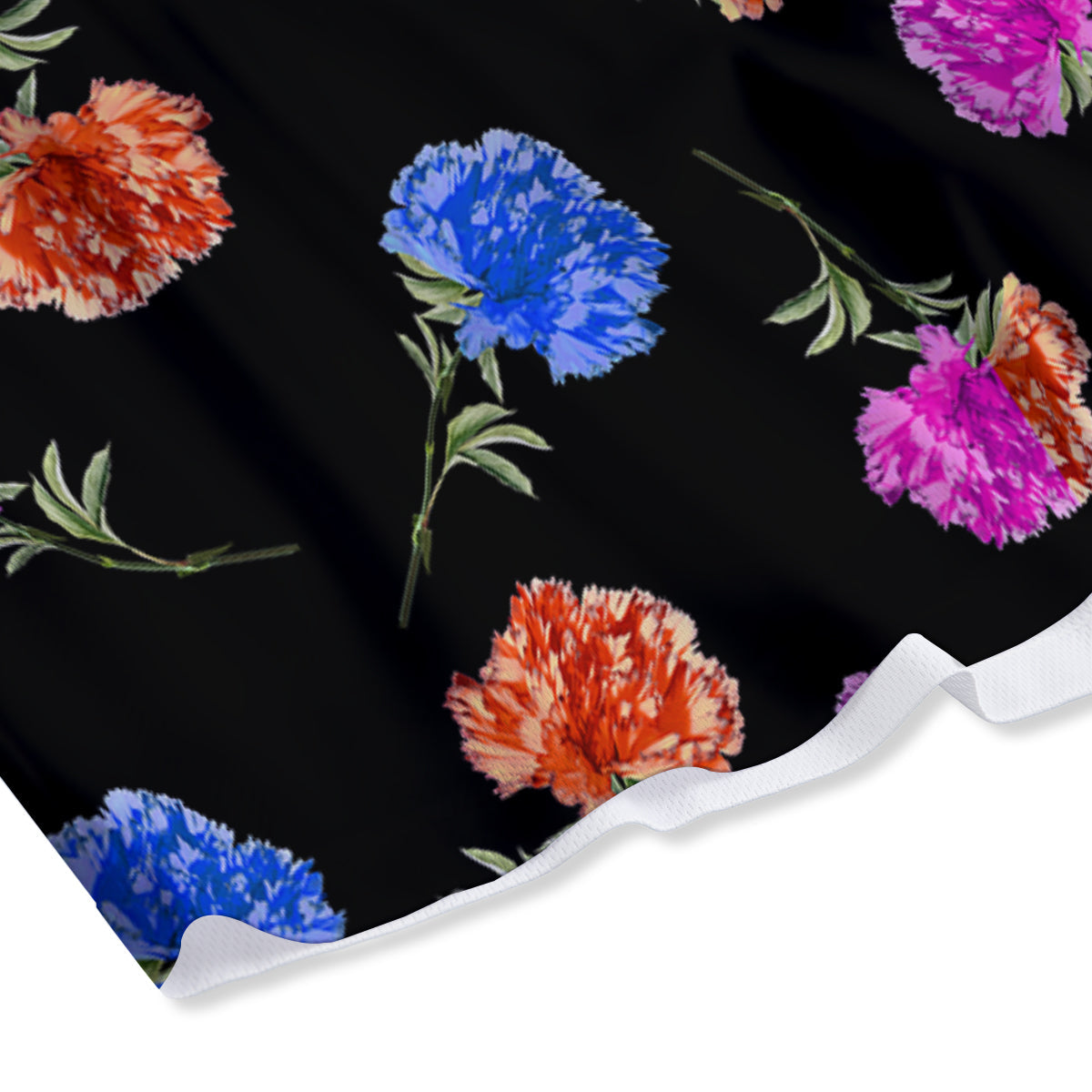 Carnation Watercolor Print Pattern Mesh Shorts