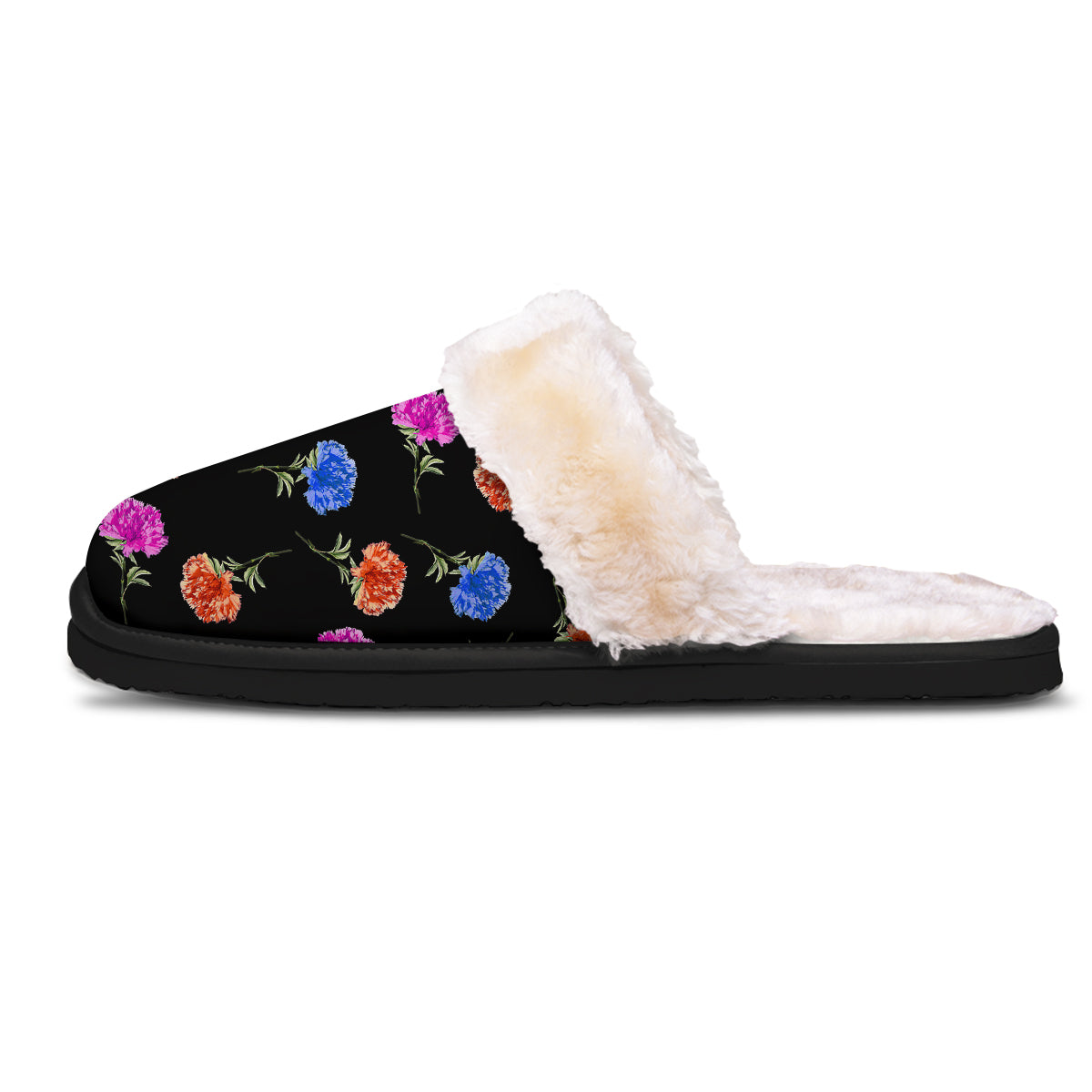 Carnation Watercolor Print Pattern Slippers-grizzshop