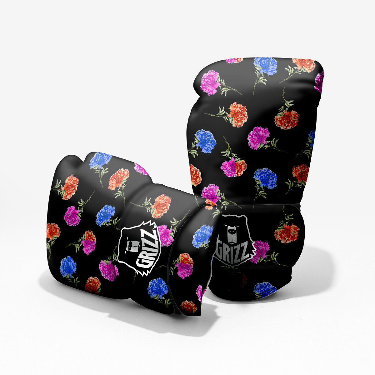 Carnation Watercolor Print Pattern Pro Boxing Glove