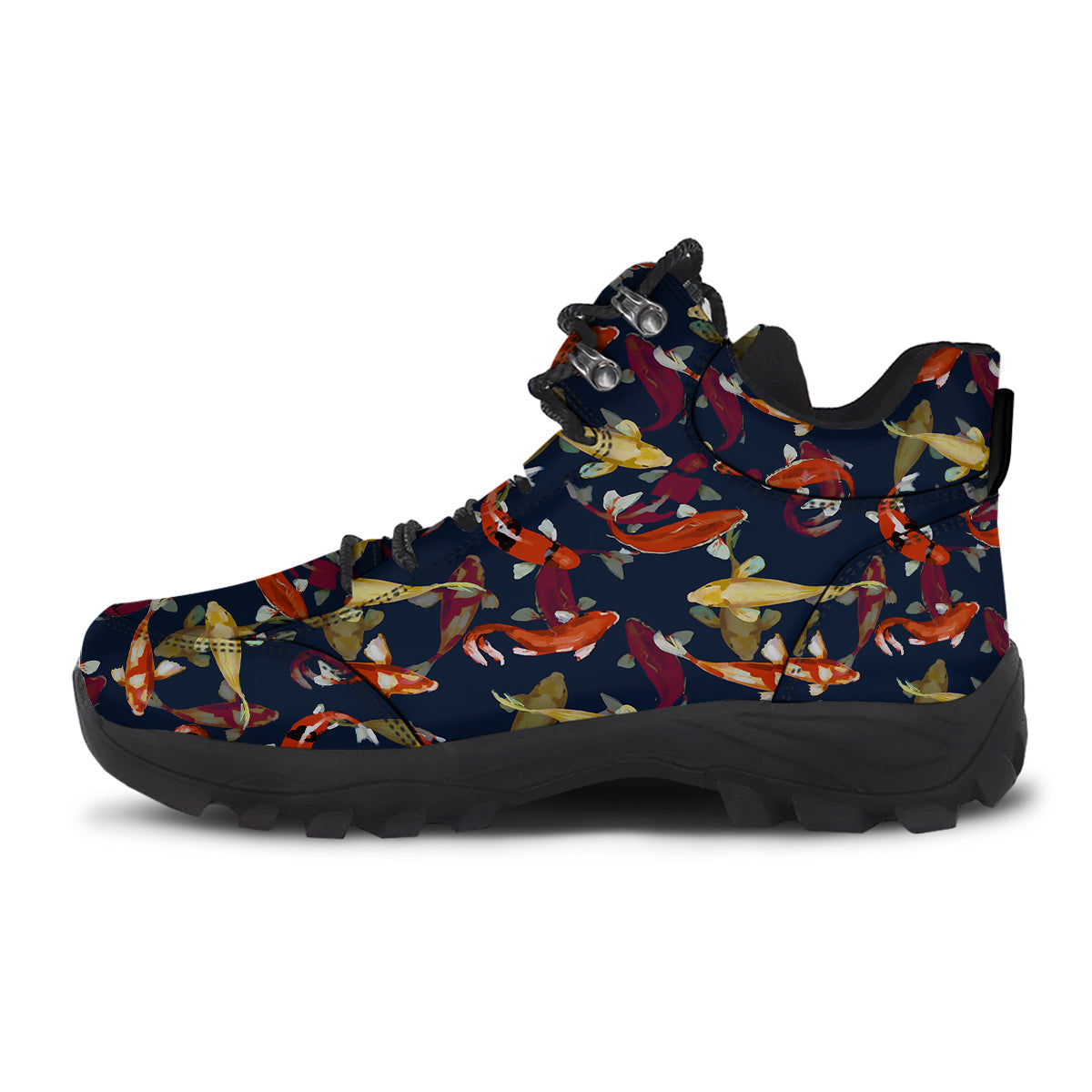 Carp Fish Koi Watercolor Print Pattern Hiking Shoes-grizzshop