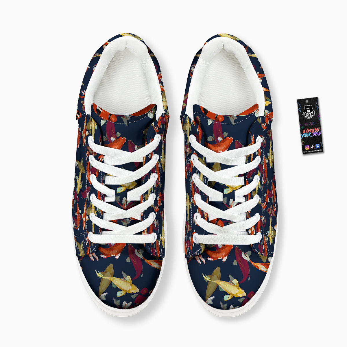 Carp Fish Koi Watercolor Print Pattern Platform Shoes-grizzshop