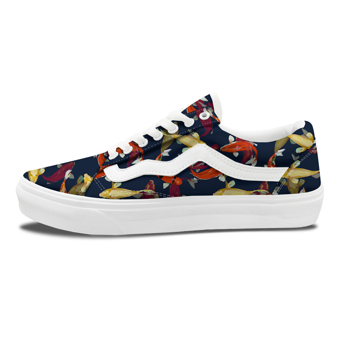Carp Fish Koi Watercolor Print Pattern Skate Shoes-grizzshop
