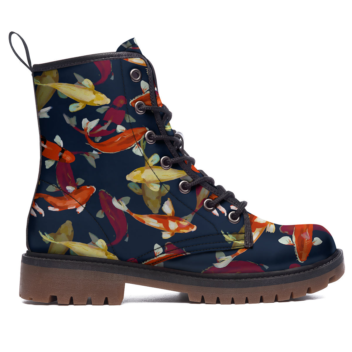 Carp Fish Koi Watercolor Print Pattern Work Boots-grizzshop