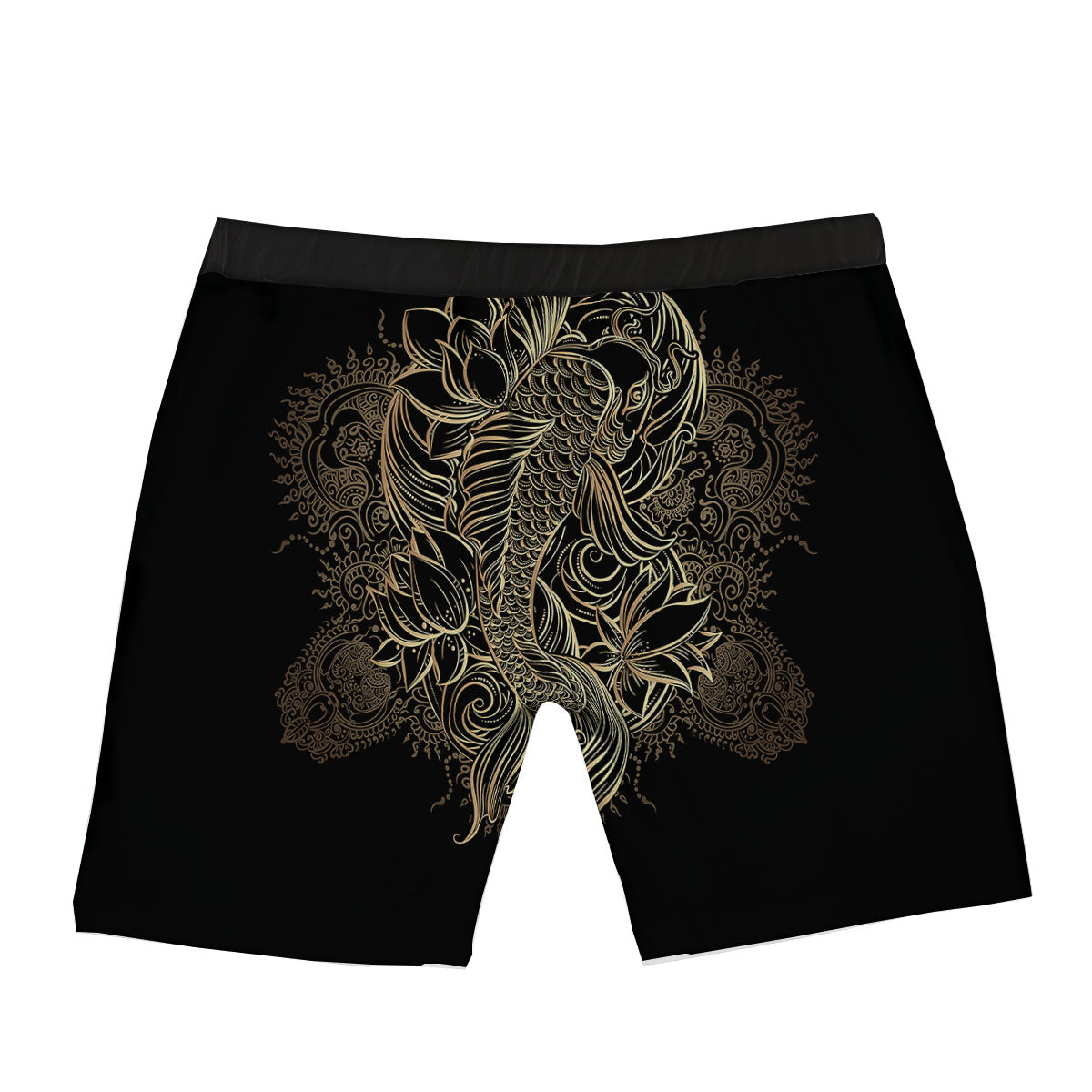 Carp Koi Fish Gold Print Boxer Briefs-grizzshop