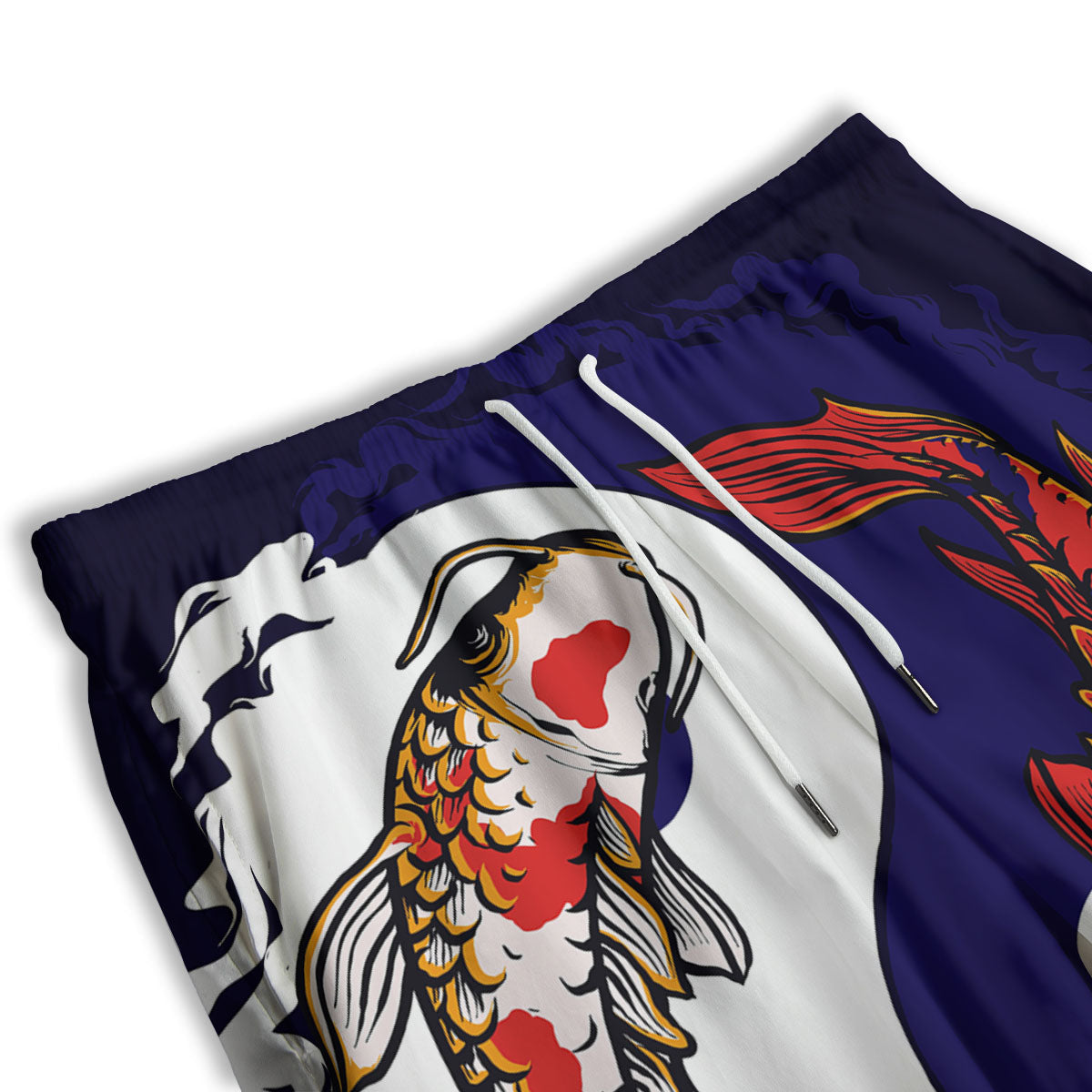 Carp Koi Fish Yin And Yang Print Men's Athletic Shorts
