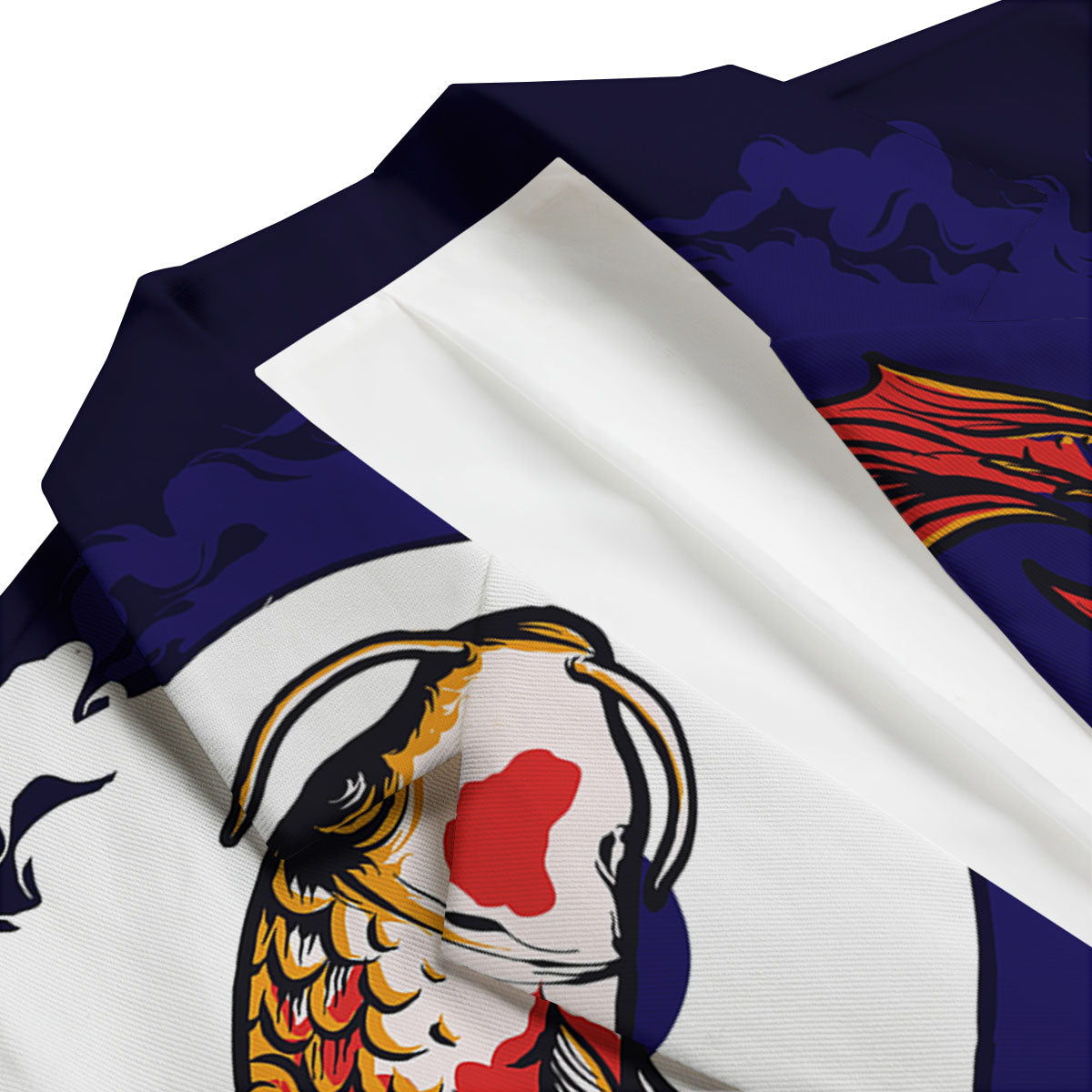 Carp Koi Fish Yin And Yang Print Men's Blazer-grizzshop