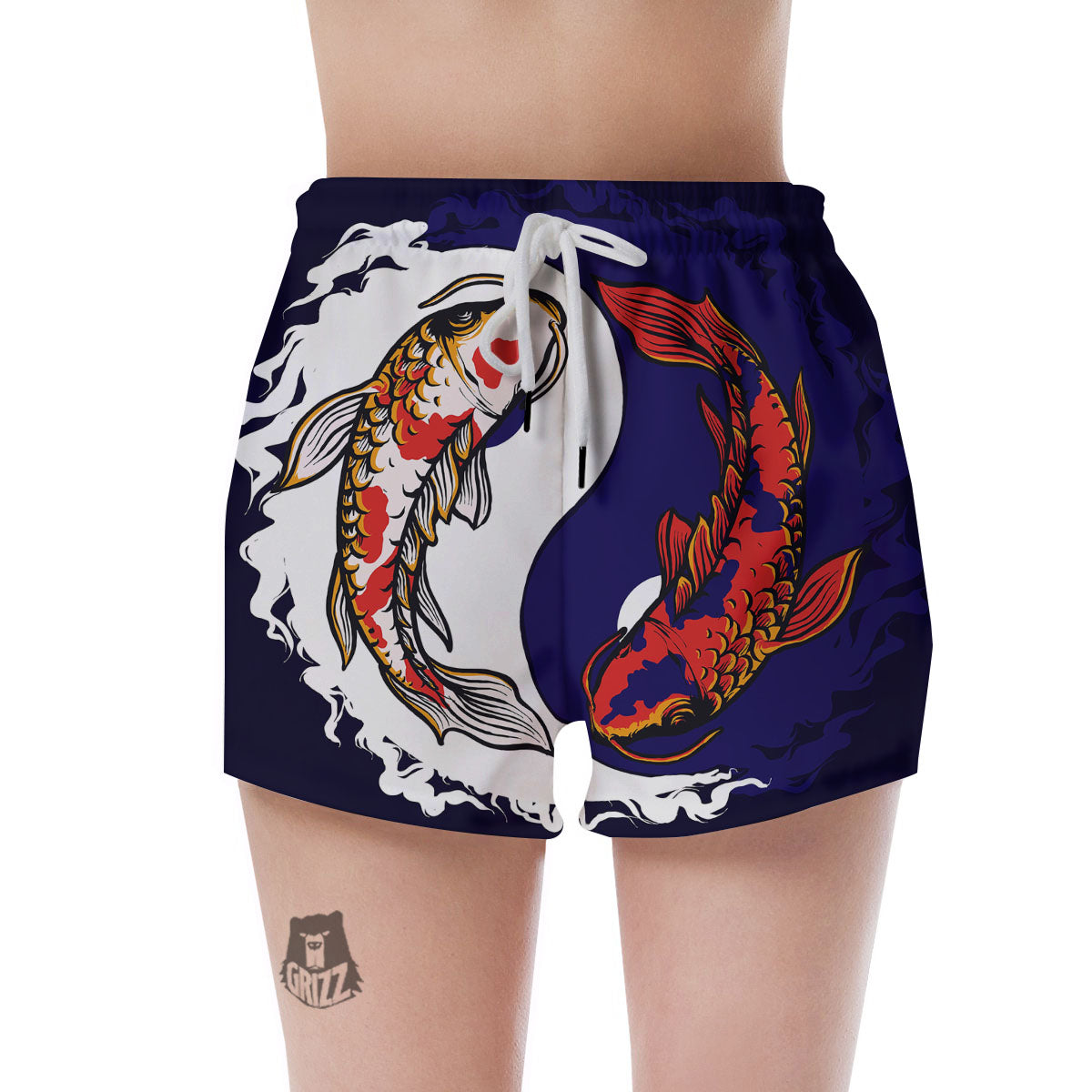 Koi Fish Pattern Print Women's Shorts