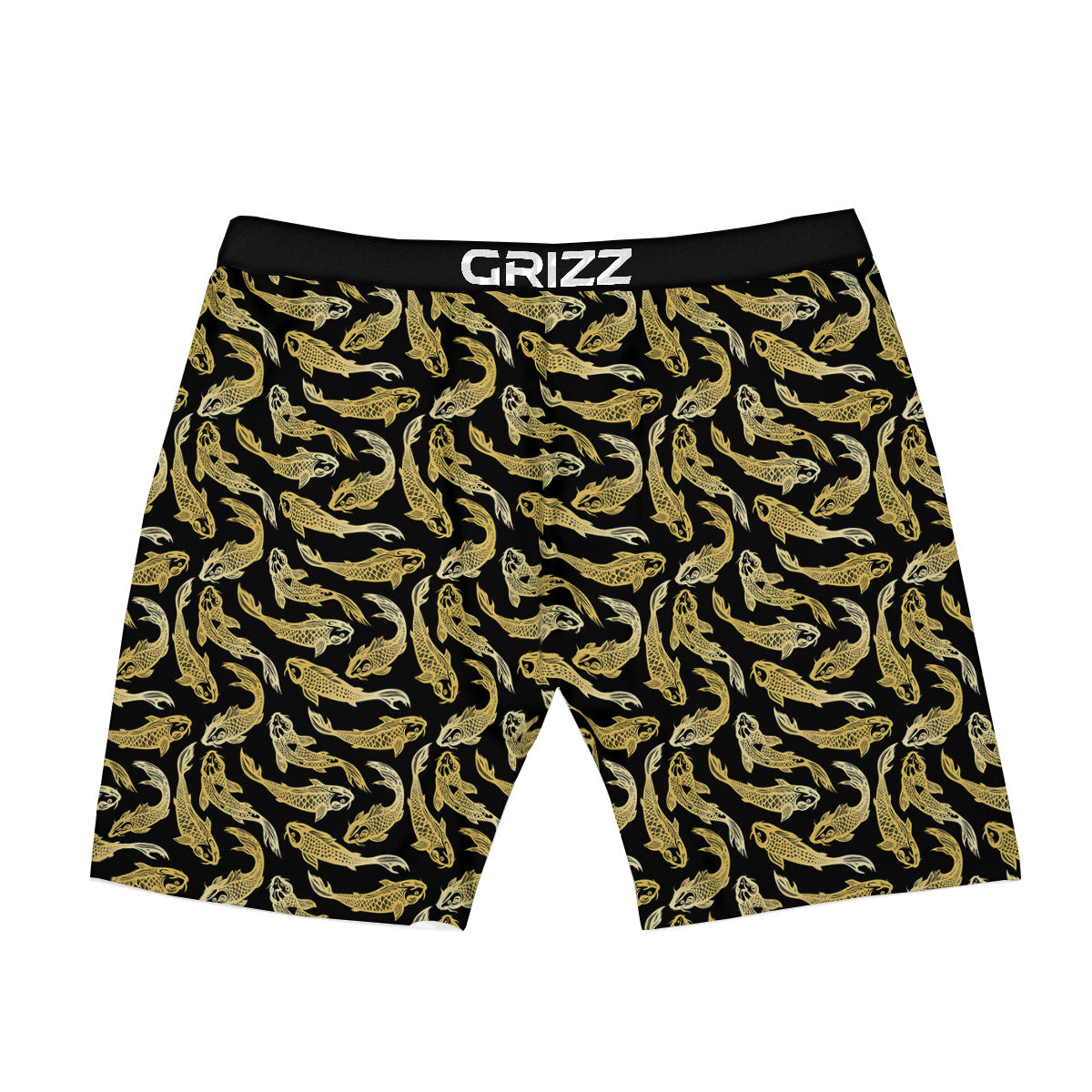 Carp Koi Golden Chinese Print Pattern Boxer Briefs-grizzshop