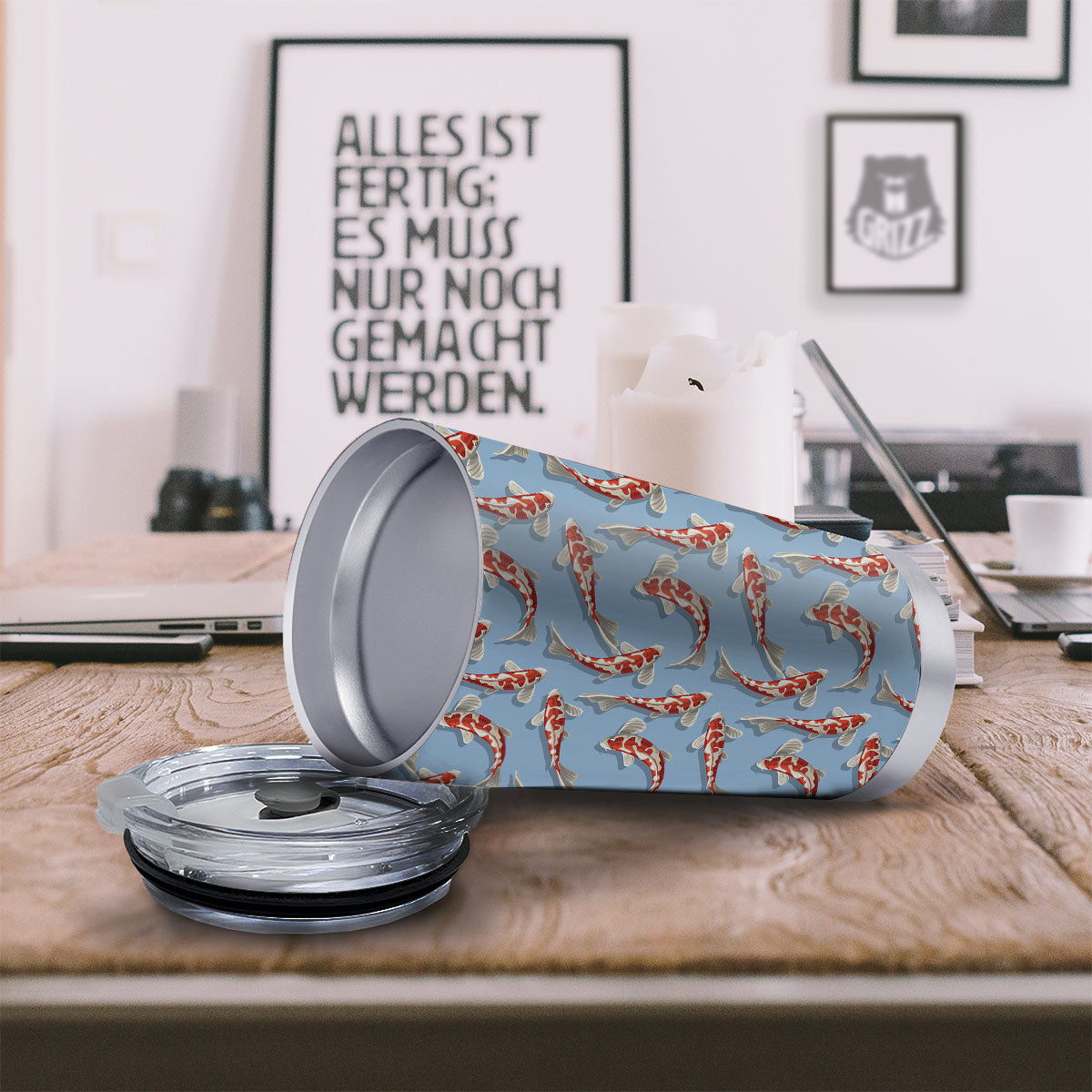 Carp Koi Print Pattern Tumbler-grizzshop
