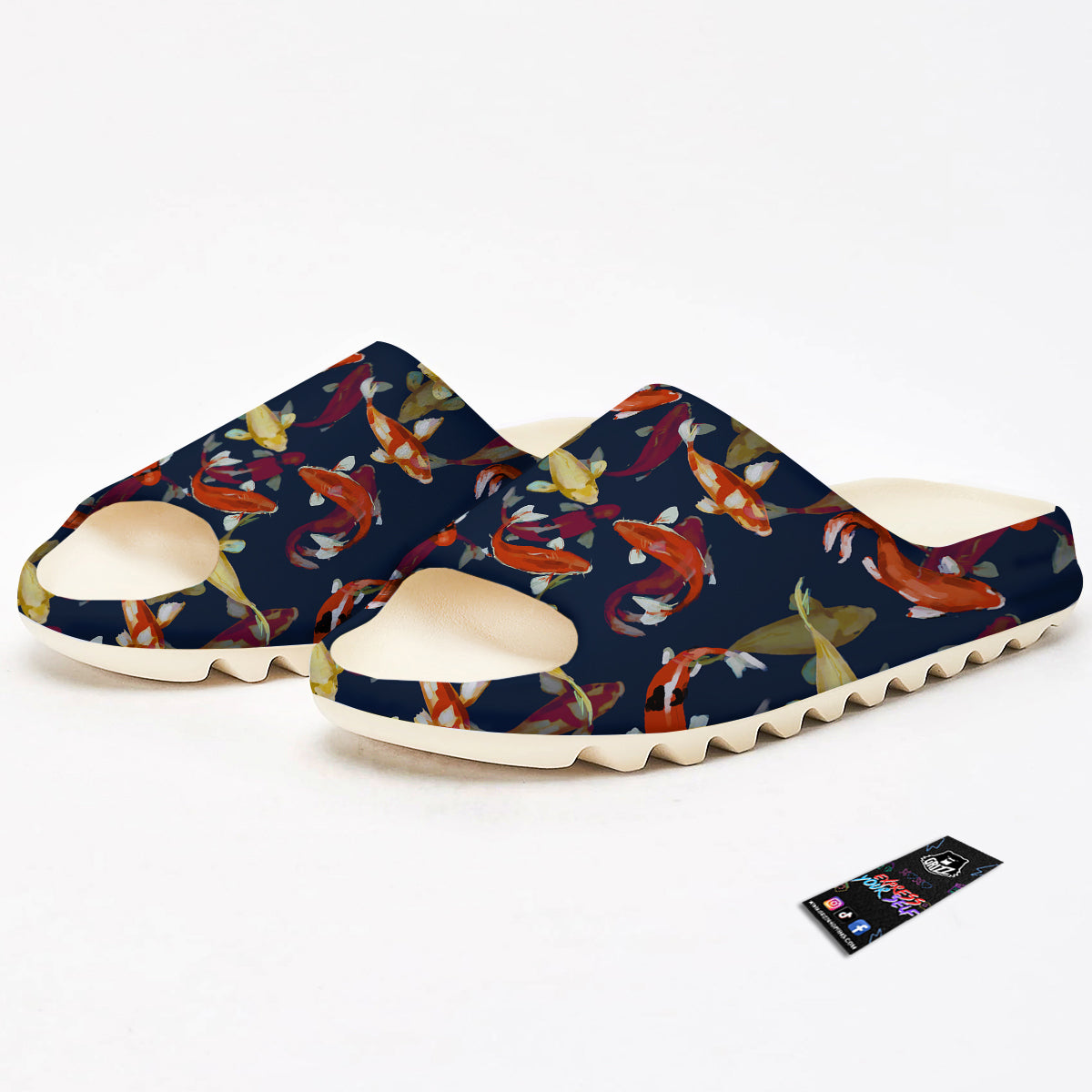 Carp Fish Koi Watercolor Print Pattern Sandals-grizzshop