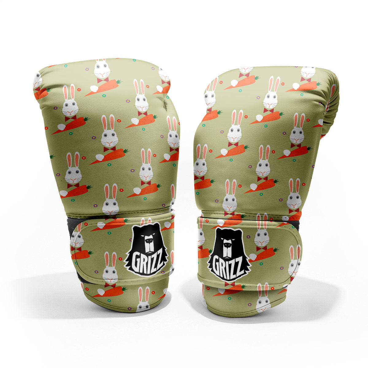 Carrot And Rabbit Print Pattern Pro Boxing Glove