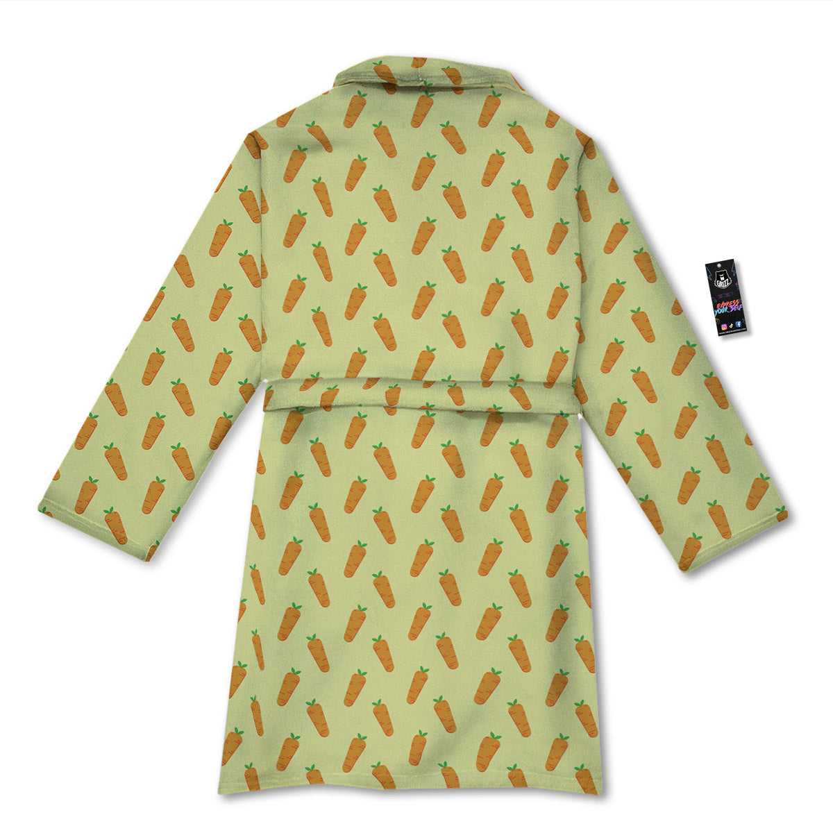 Carrot Cartoon Print Pattern Bathrobe-grizzshop