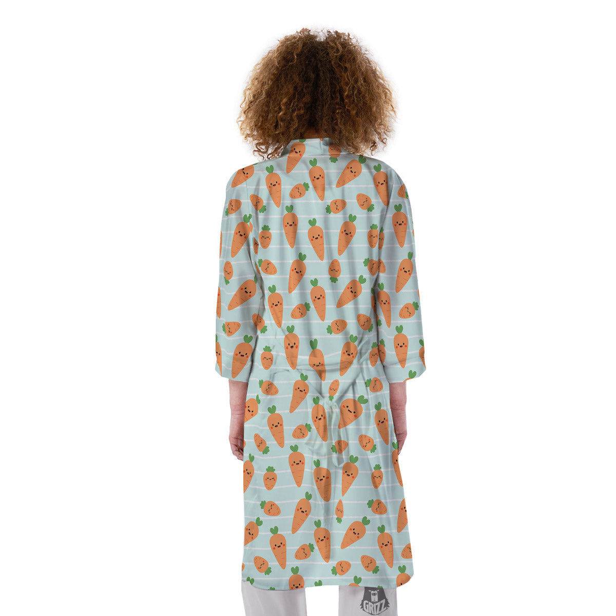 Carrot Cute Print Pattern Kimono-grizzshop