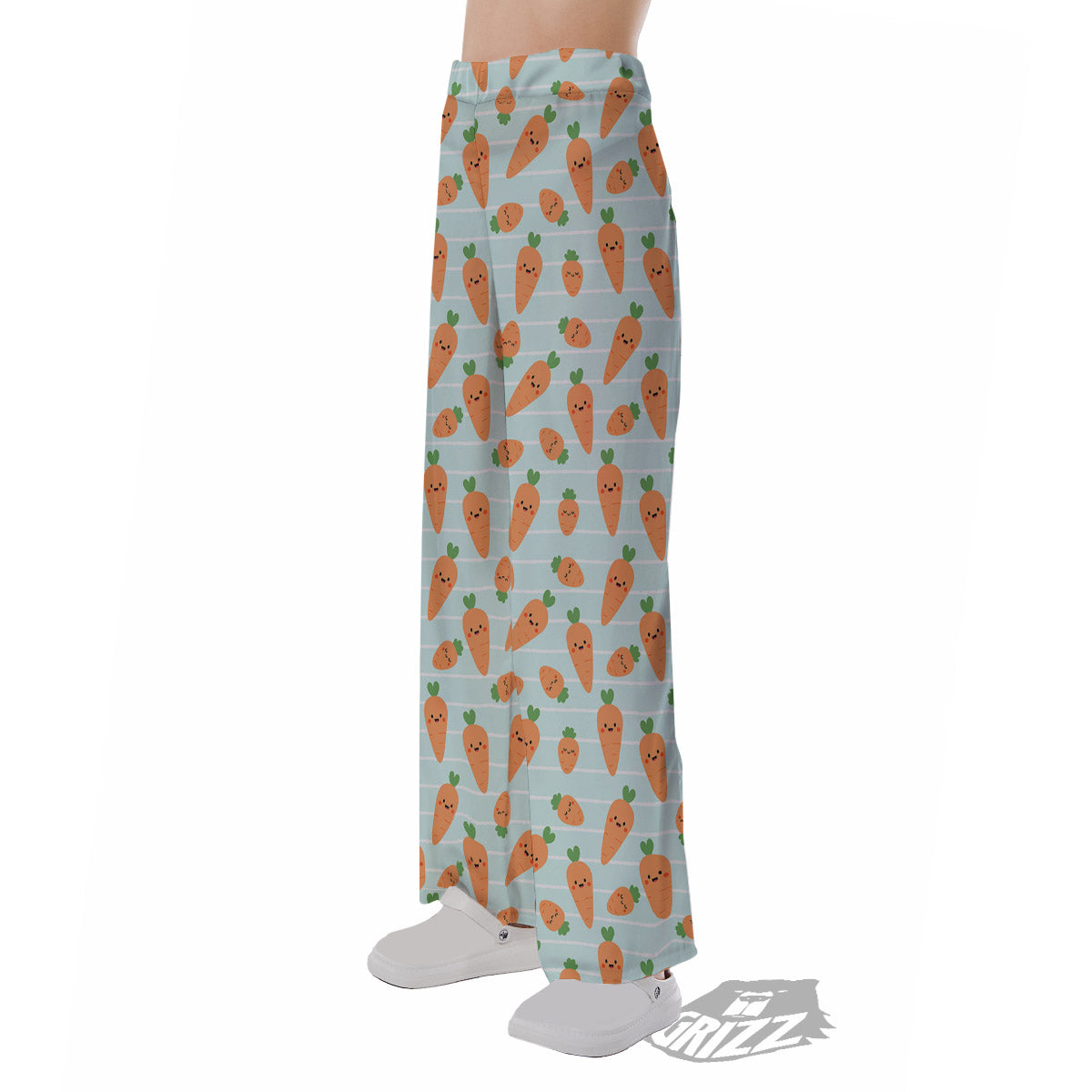 Carrot Cute Print Pattern Pajama Pants-grizzshop
