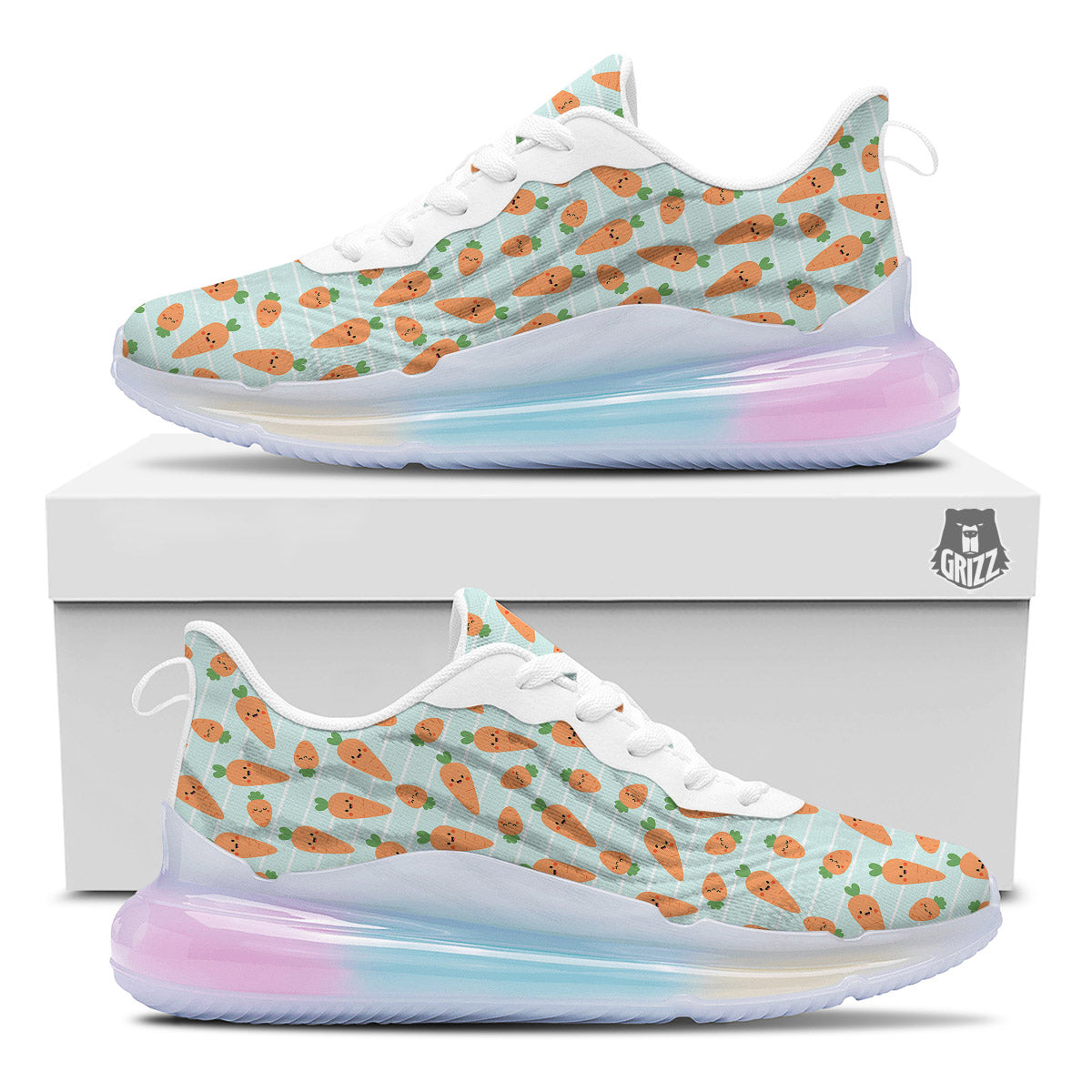 Carrot Cute Print Pattern Running Sneakers-grizzshop