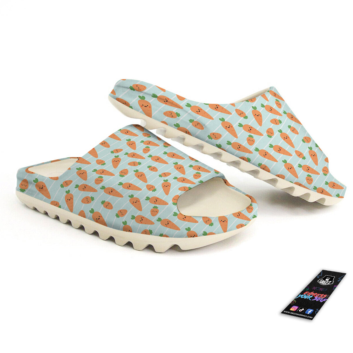 Carrot Cute Print Pattern Sandals-grizzshop