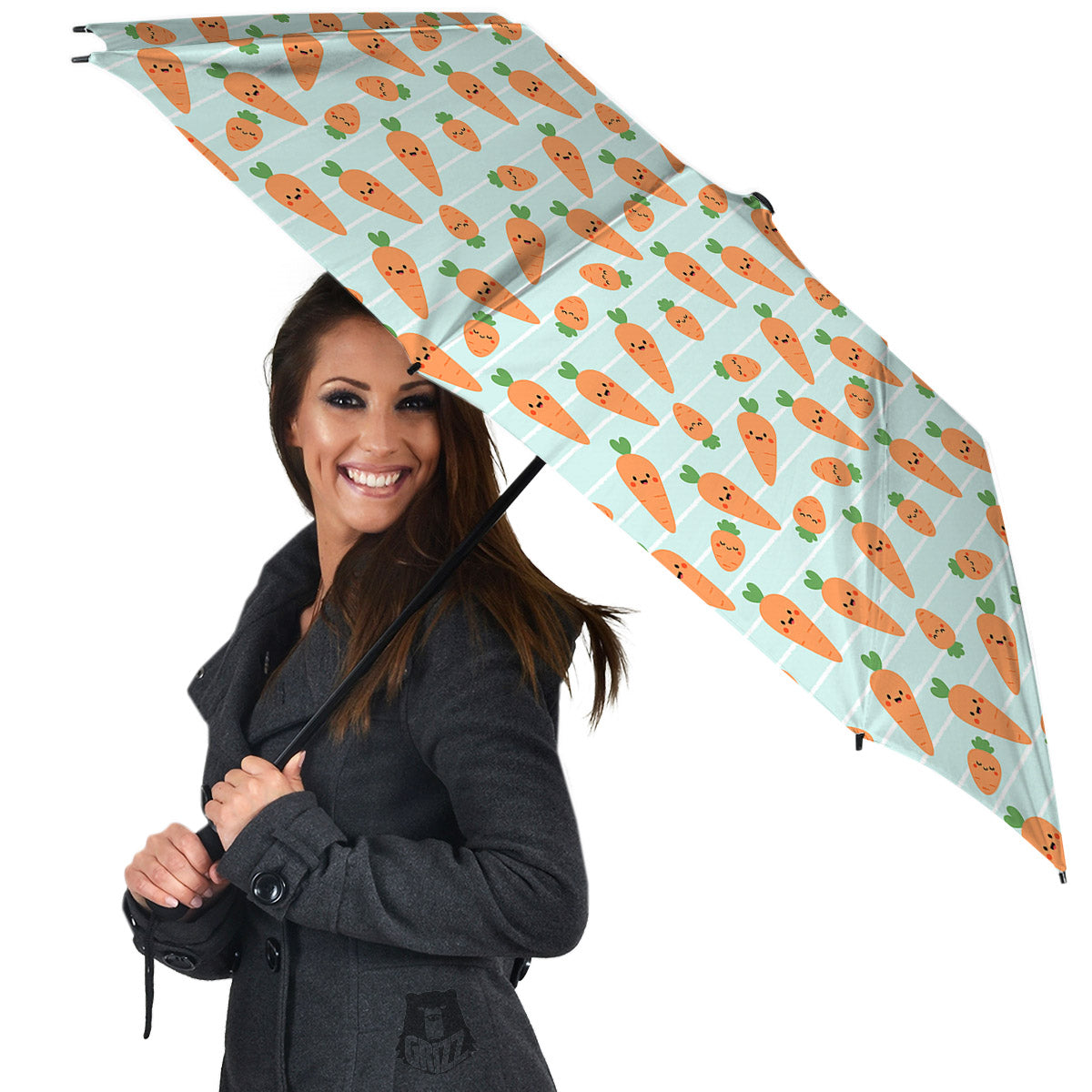 Carrot Cute Print Pattern Umbrella-grizzshop